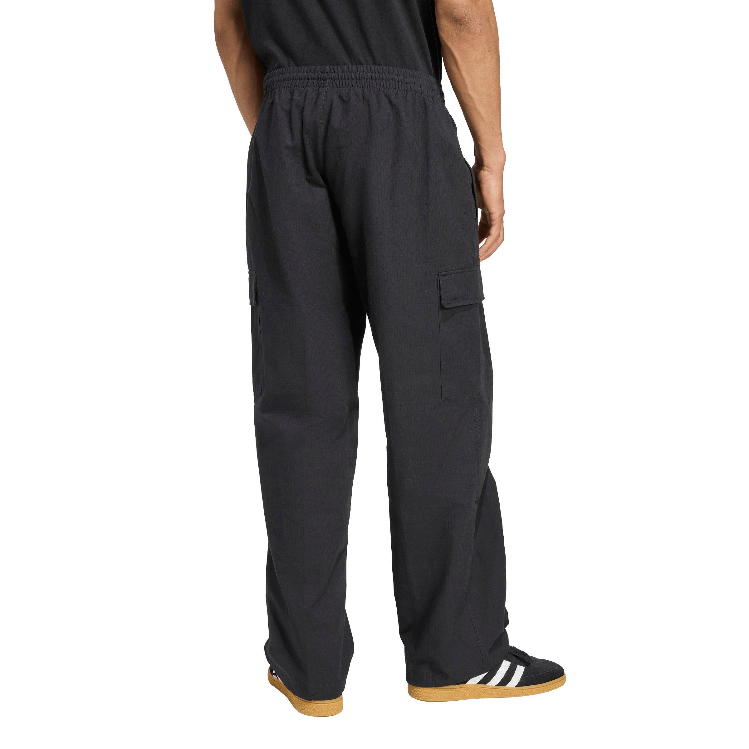 adidas Originals Men's Trefoil Essentials Woven Pants -Black/White - BLACK/WHITE Thumbnail View 2