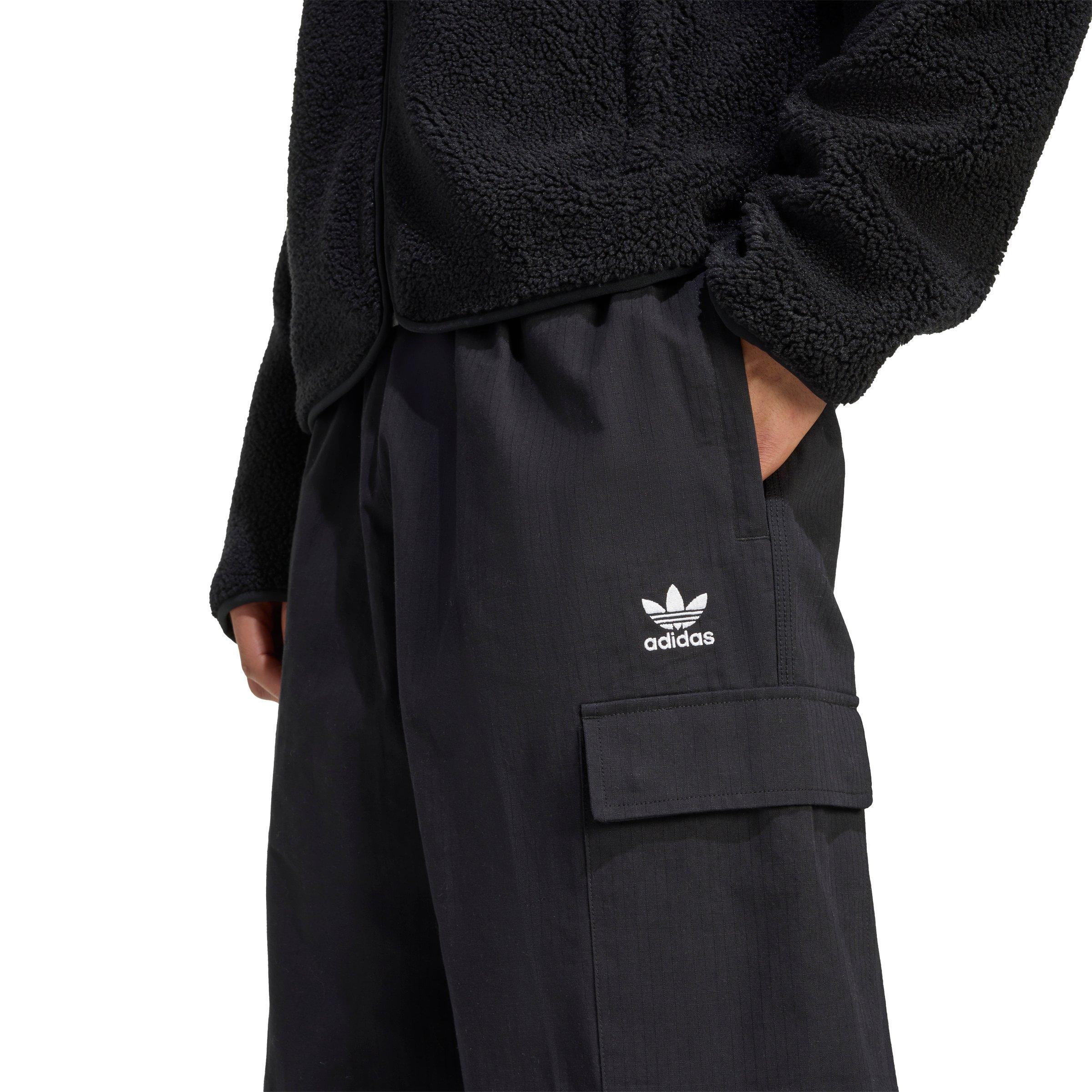 adidas Originals Men's Trefoil Essentials Woven Pants -Black/White - BLACK/WHITE Thumbnail View 3