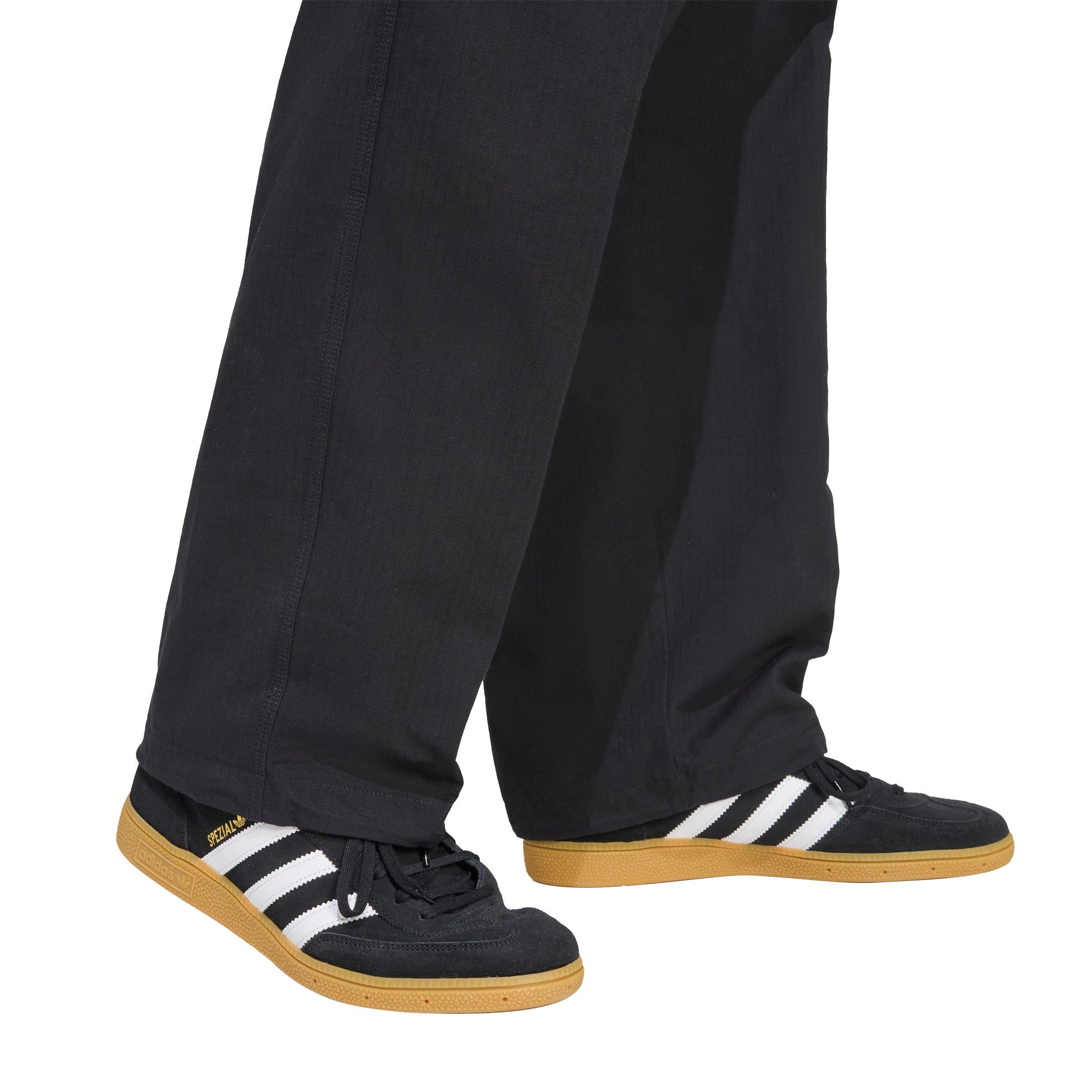 adidas Originals Men's Trefoil Essentials Woven Pants - Black/White - BLACK/WHITE Thumbnail View 4