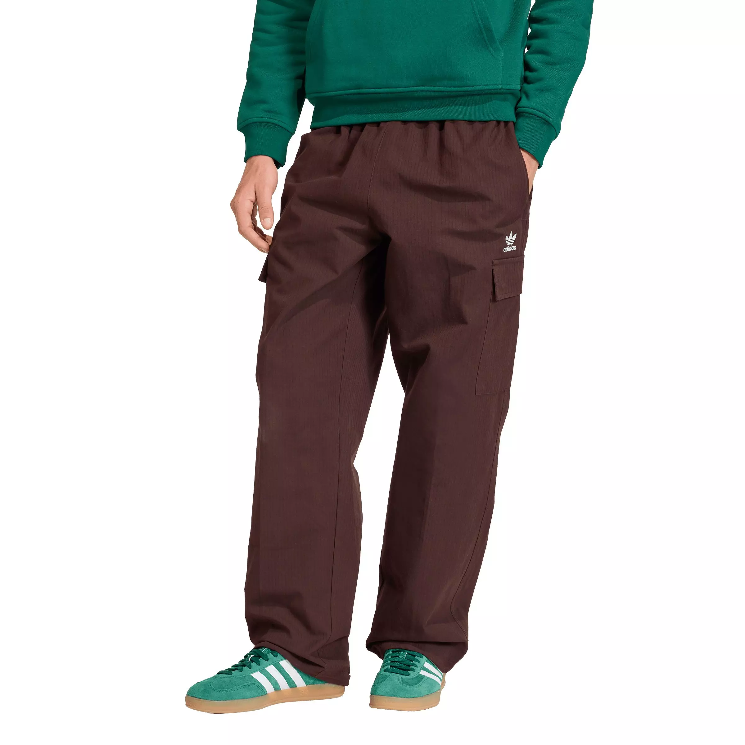adidas Originals Men's Trefoil Essentials Woven Pants -Coffee - COFFEE