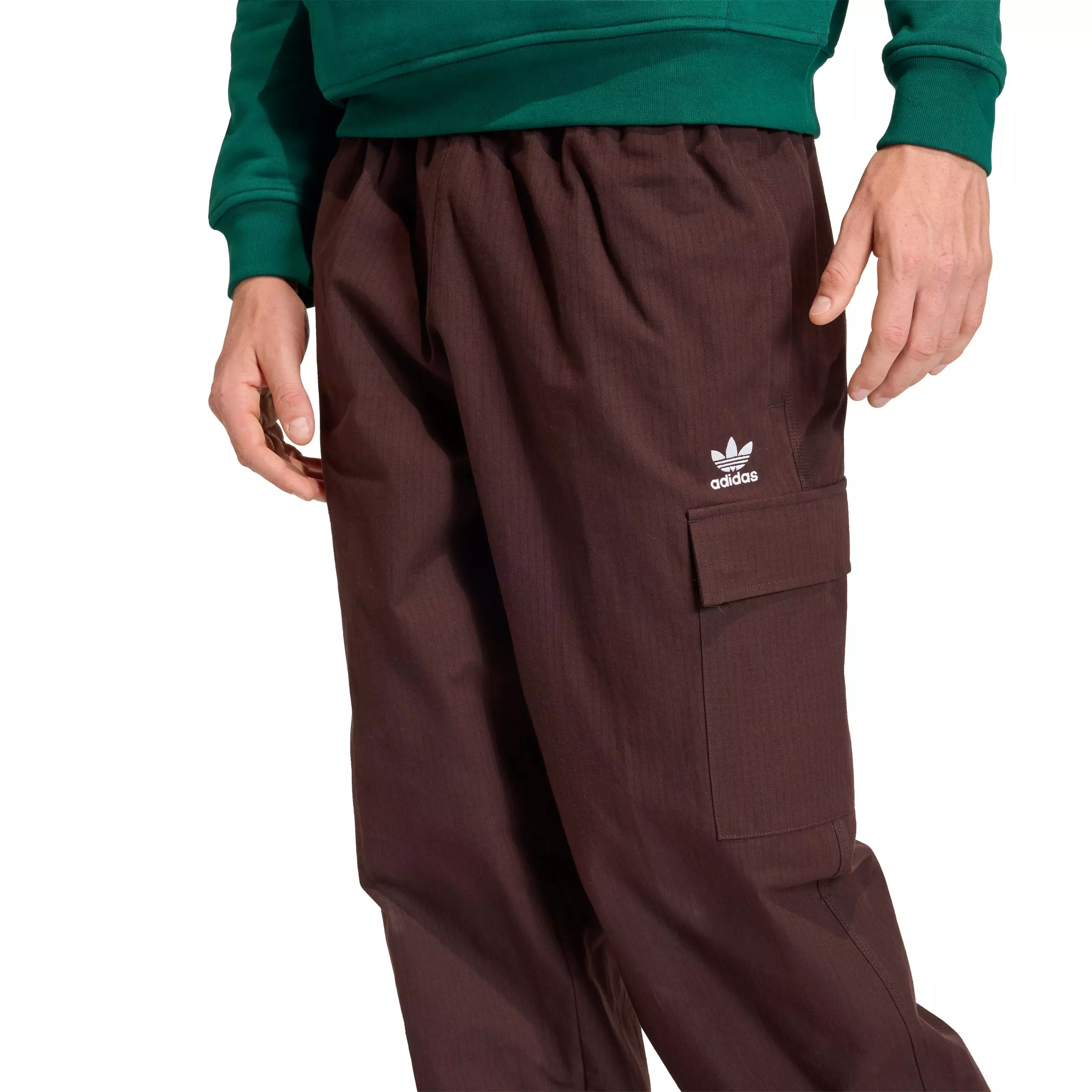 adidas Originals Men's Trefoil Essentials Woven Pants -Coffee - COFFEE