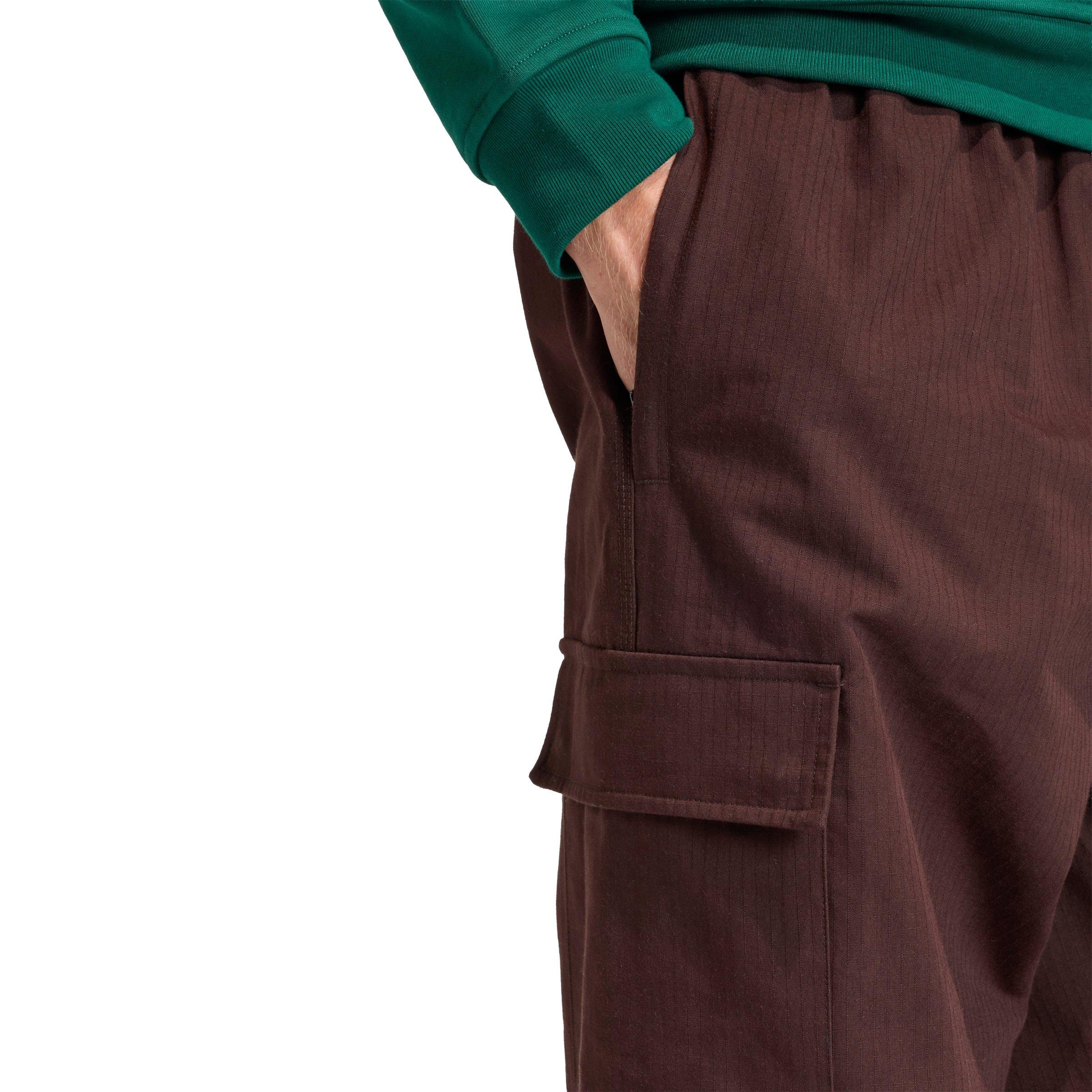 adidas Originals Men's Trefoil Essentials Woven Pants -Coffee - COFFEE Thumbnail View 4