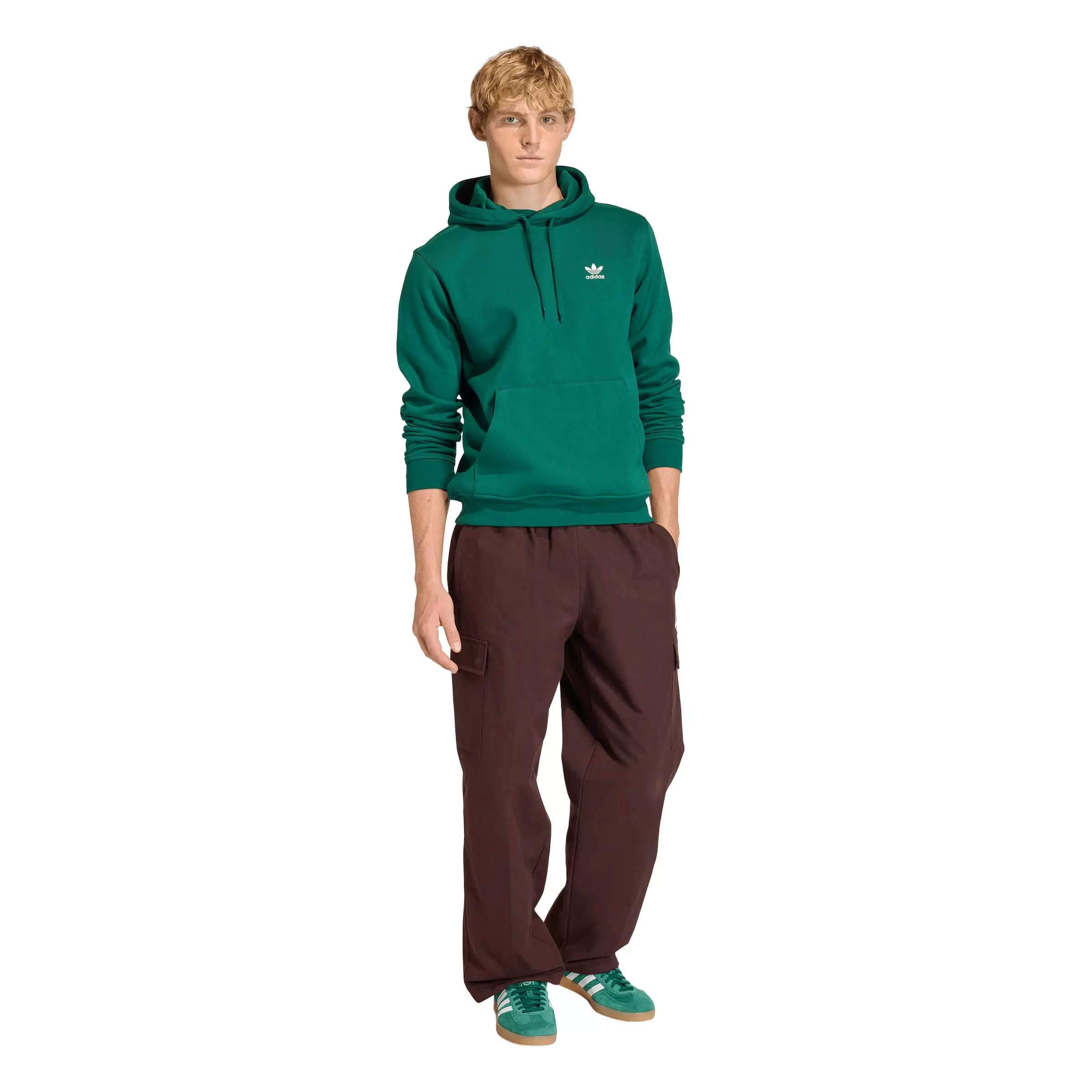 adidas Originals Men's Trefoil Essentials Woven Pants -Coffee - COFFEE