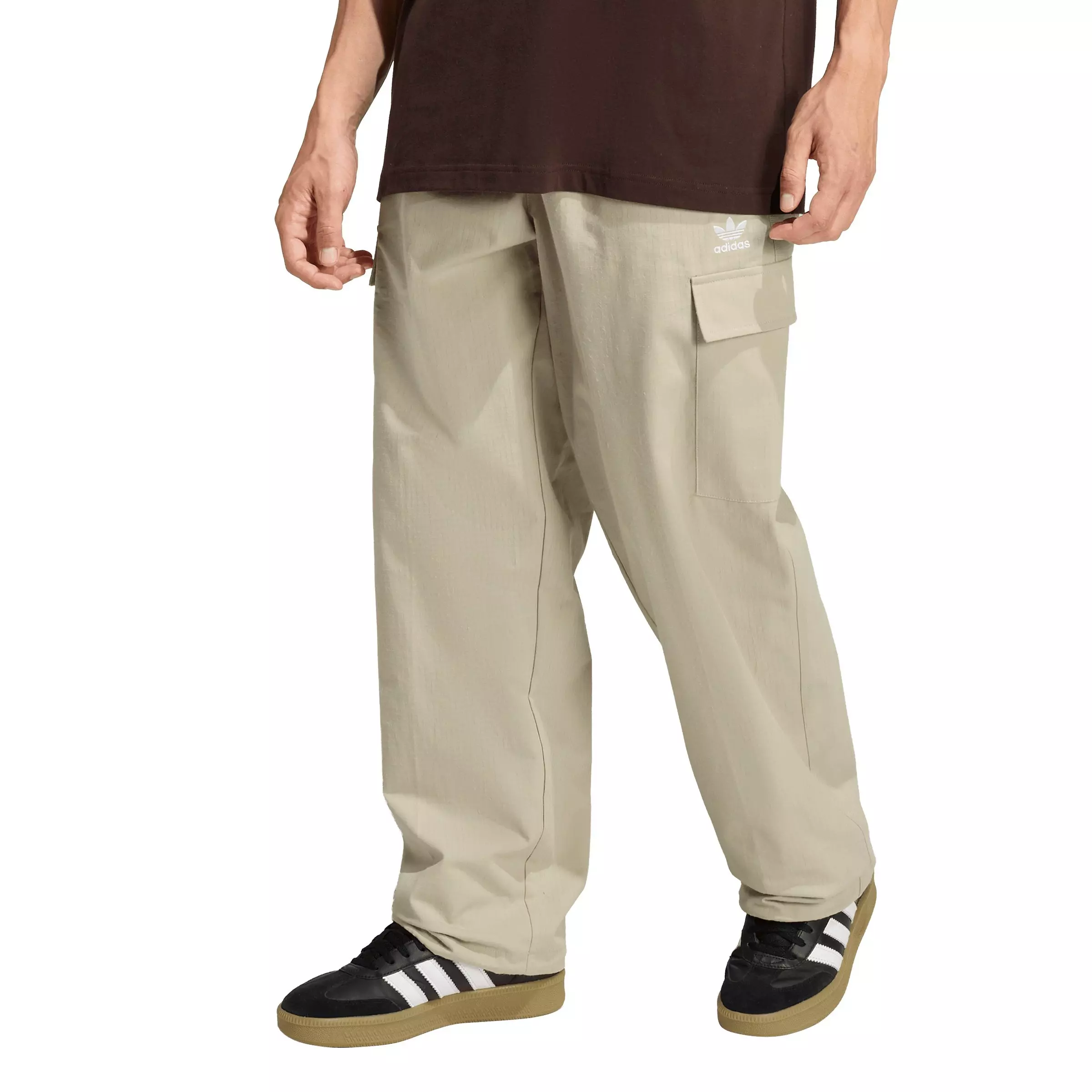 adidas Originals Men's Trefoil Essentials Woven Pants - Khaki - KHAKI