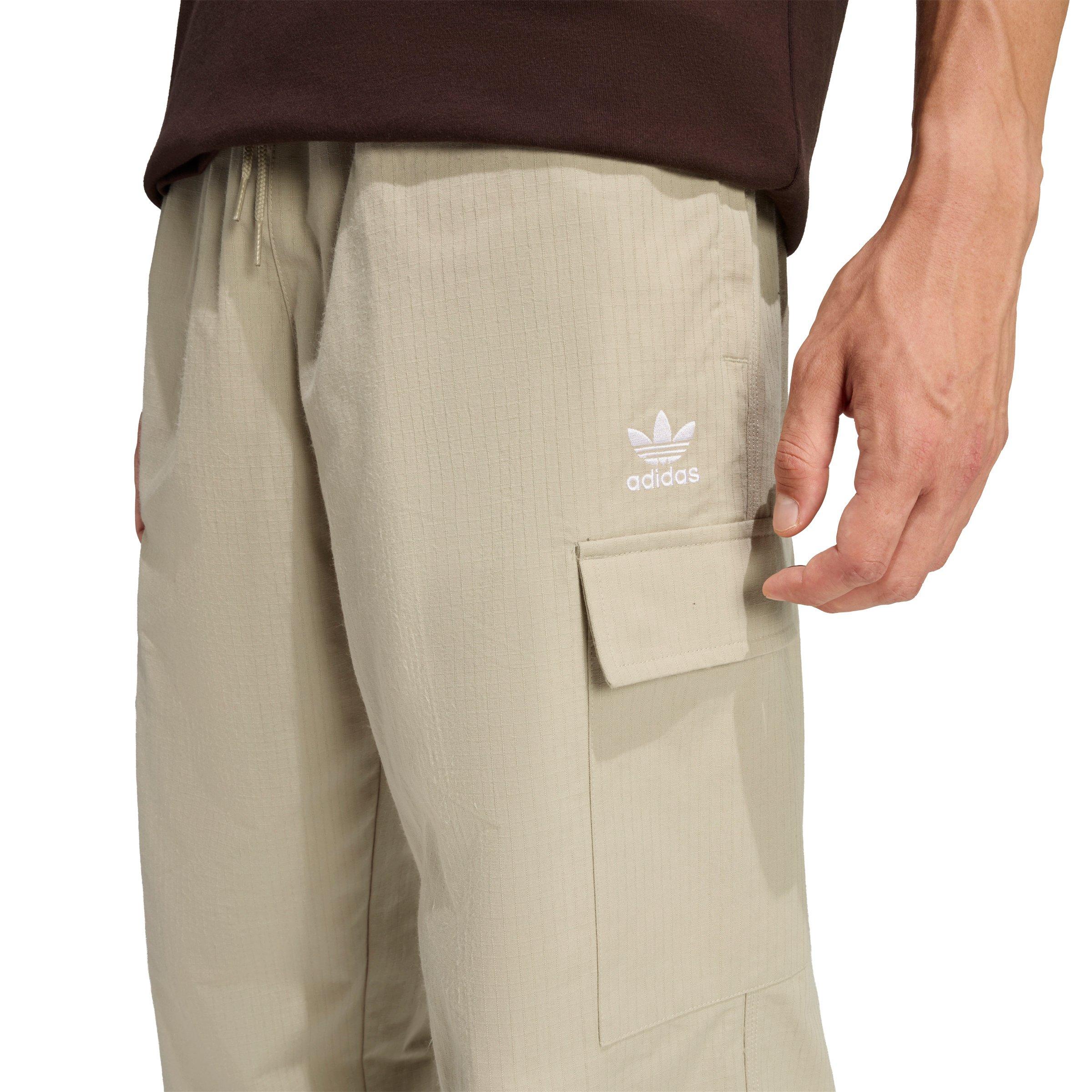 adidas Originals Men's Trefoil Essentials Woven Pants - Khaki - KHAKI Thumbnail View 3