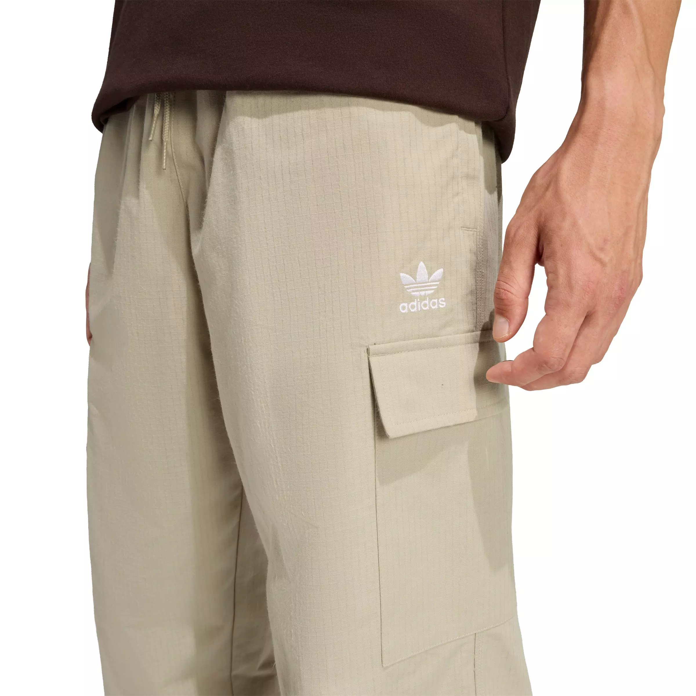 adidas Originals Men's Trefoil Essentials Woven Pants - Khaki - KHAKI