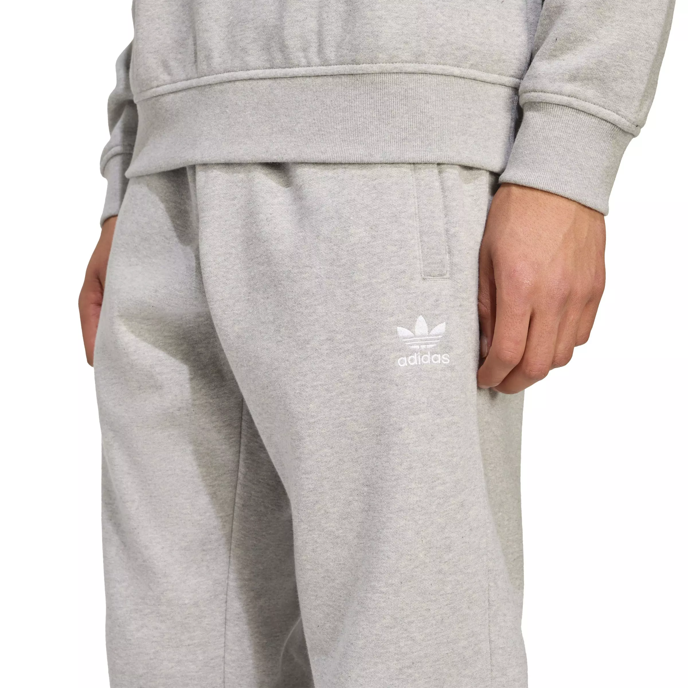 adidas Originals Men's Trefoil Essentials Pants -Grey - GREY