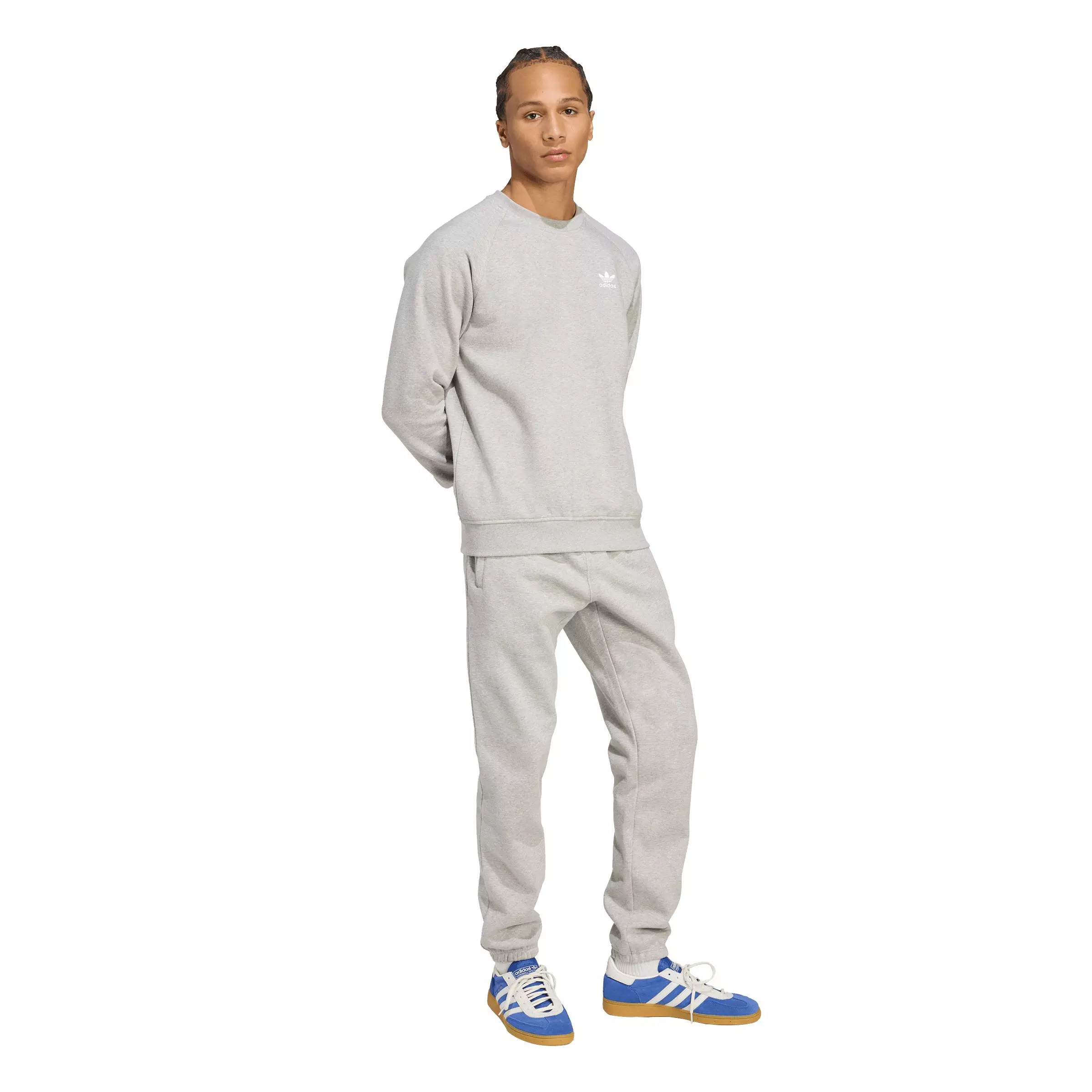 adidas Originals Men's Trefoil Essentials Pants - Grey - GREY