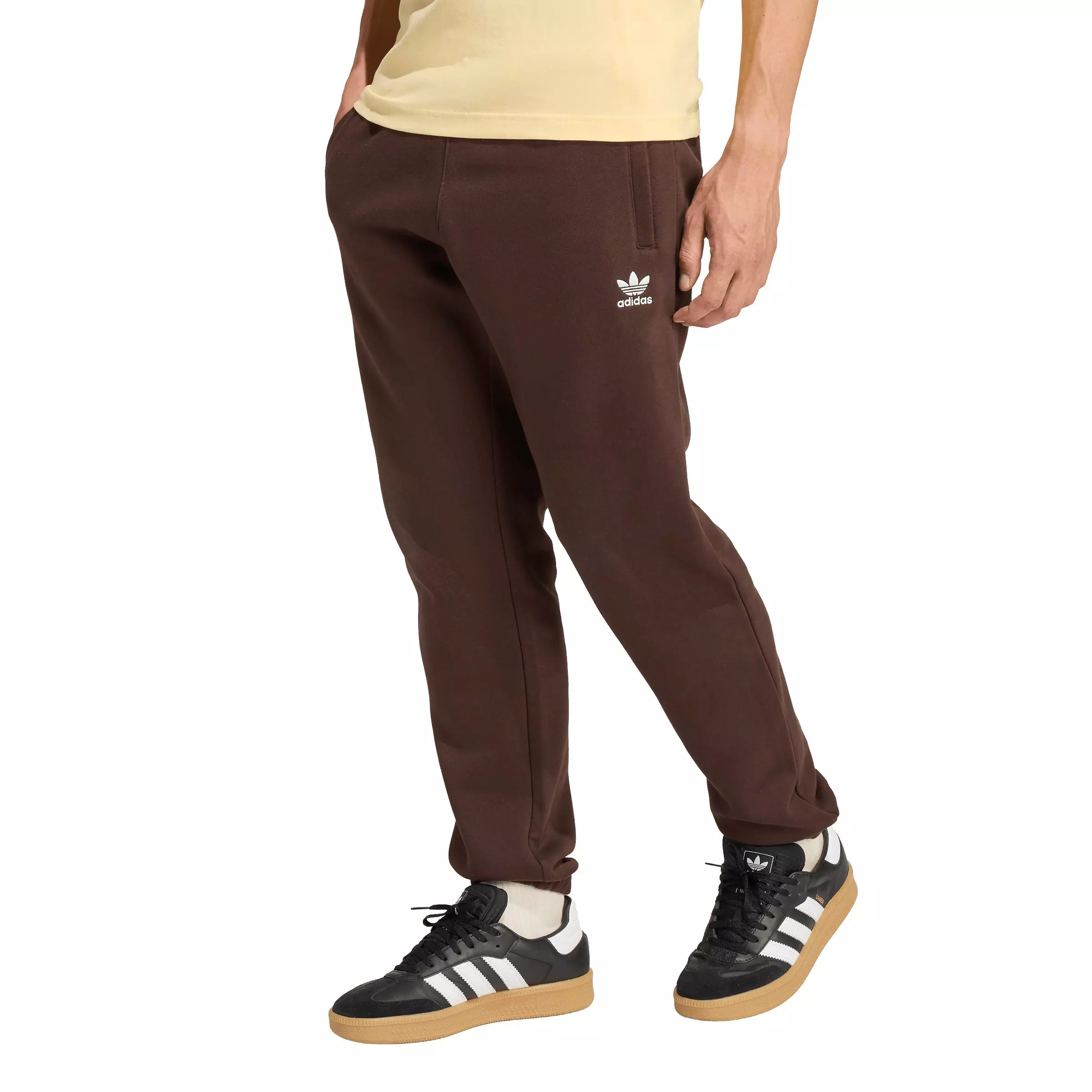 adidas Originals Men's Trefoil Essentials Pants -Coffee - COFFEE