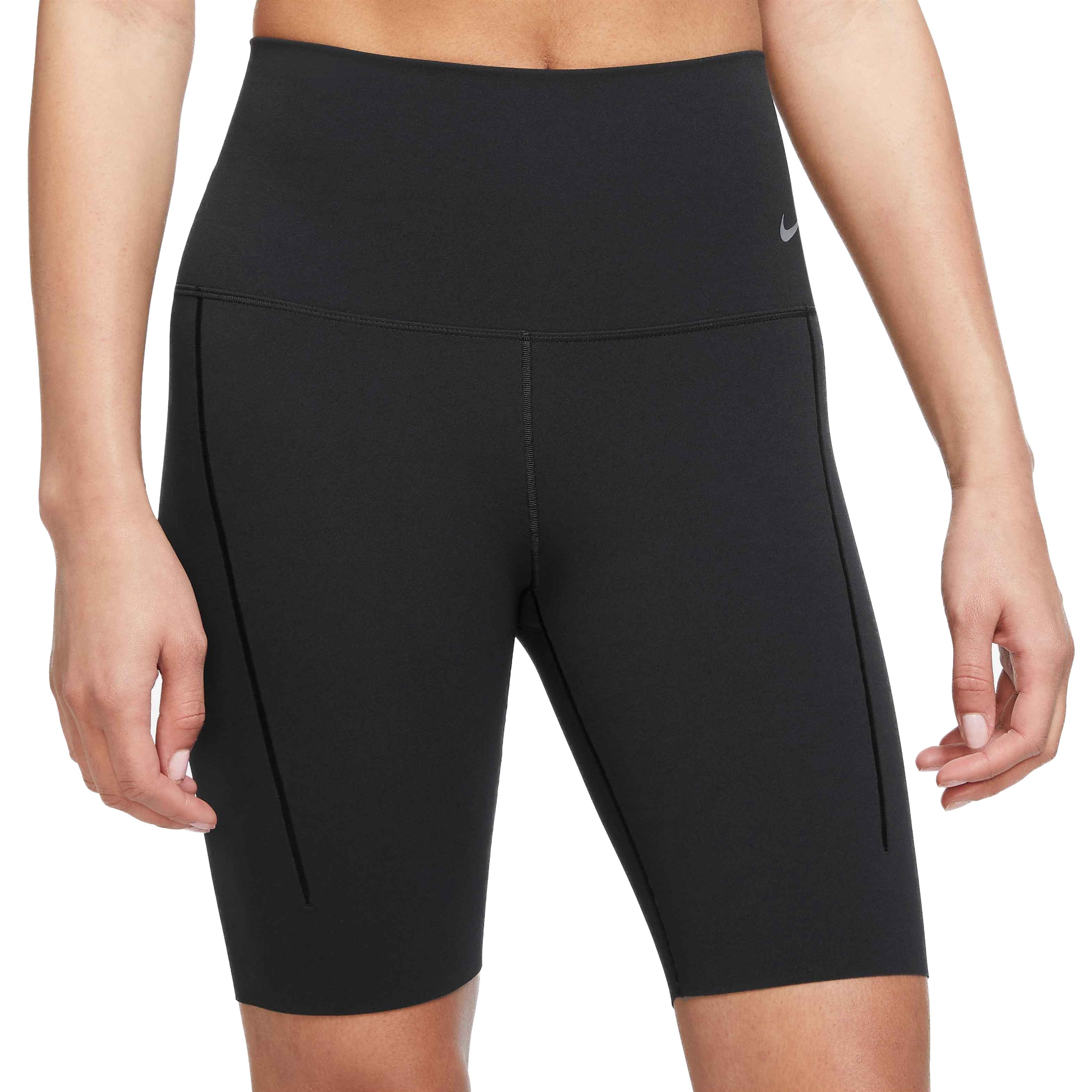 Nike Women's Dri-FIT Zenvy Gentle-Support High-Waisted 8" Shorts - BLACK Thumbnail View 1