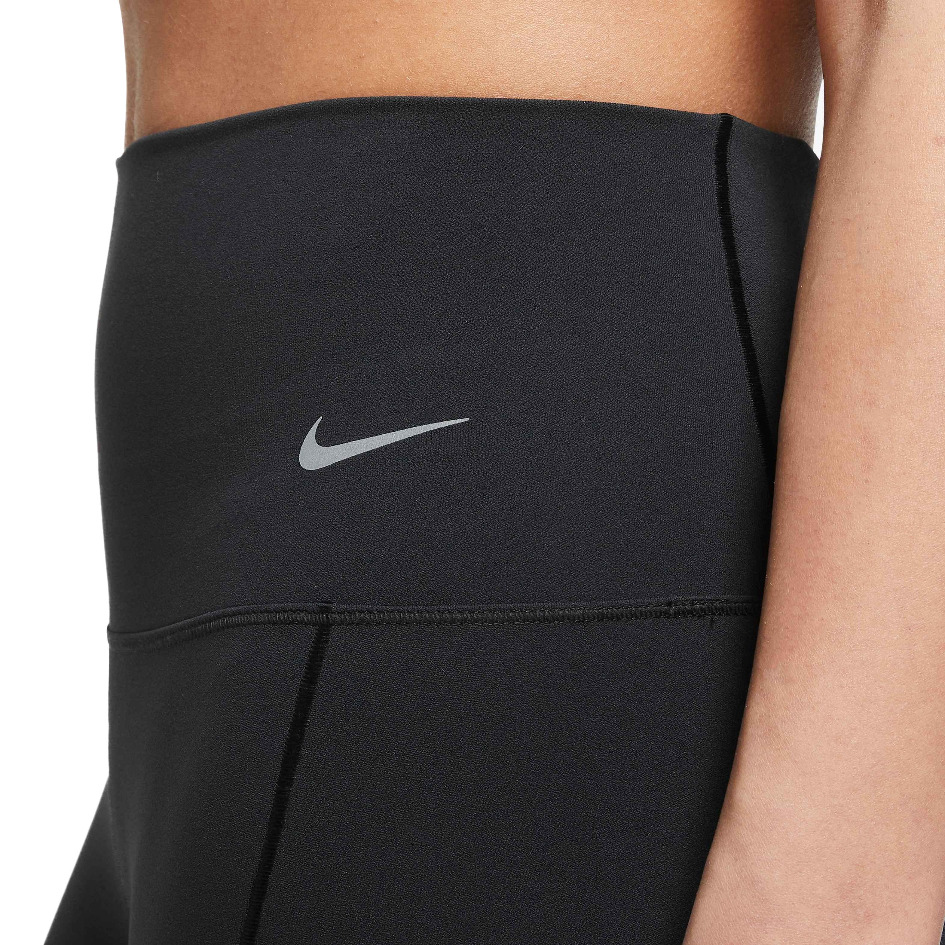 Nike Women's Dri-FIT Zenvy Gentle-Support High-Waisted 8" Shorts - BLACK Thumbnail View 2