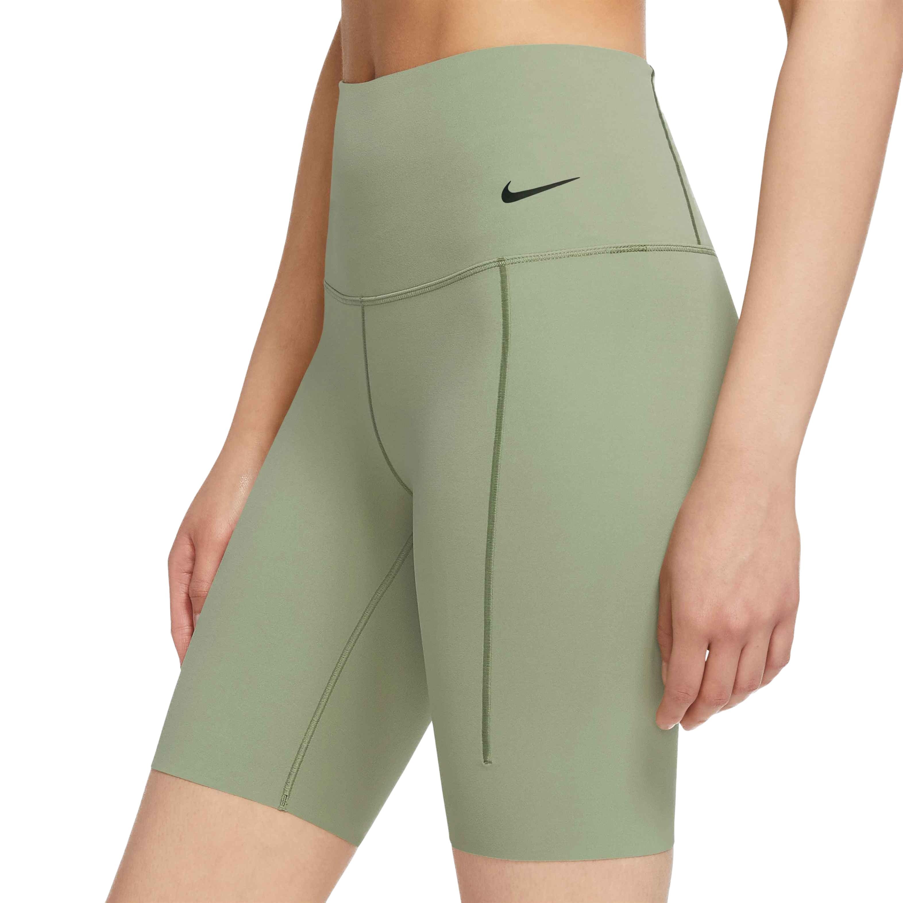 Nike Women's Dri-FIT Zenvy Gentle-Support High-Waisted 8" Shorts - GREEN Thumbnail View 1