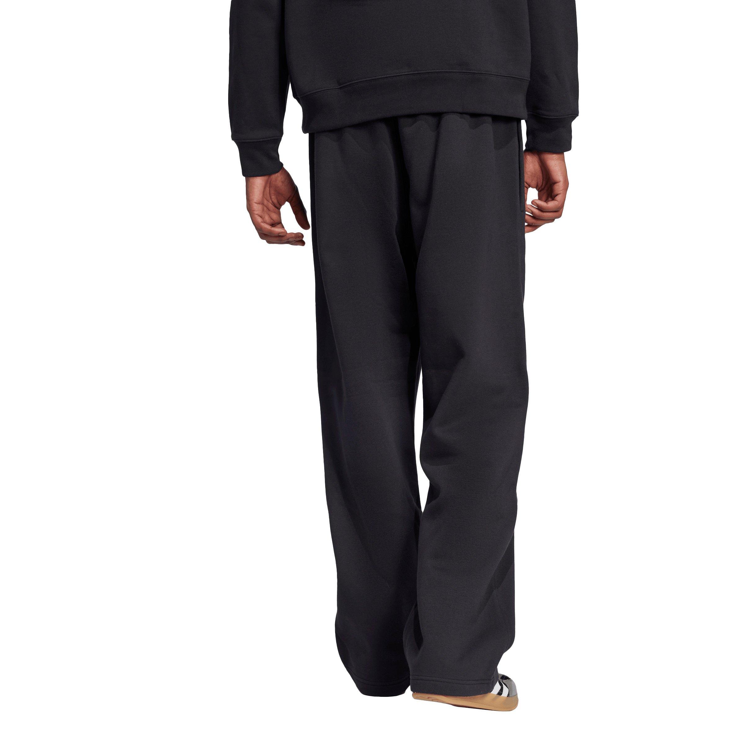 adidas Originals Men's Trefoil Essentials Open Hem Pants - Black - BLACK Thumbnail View 2