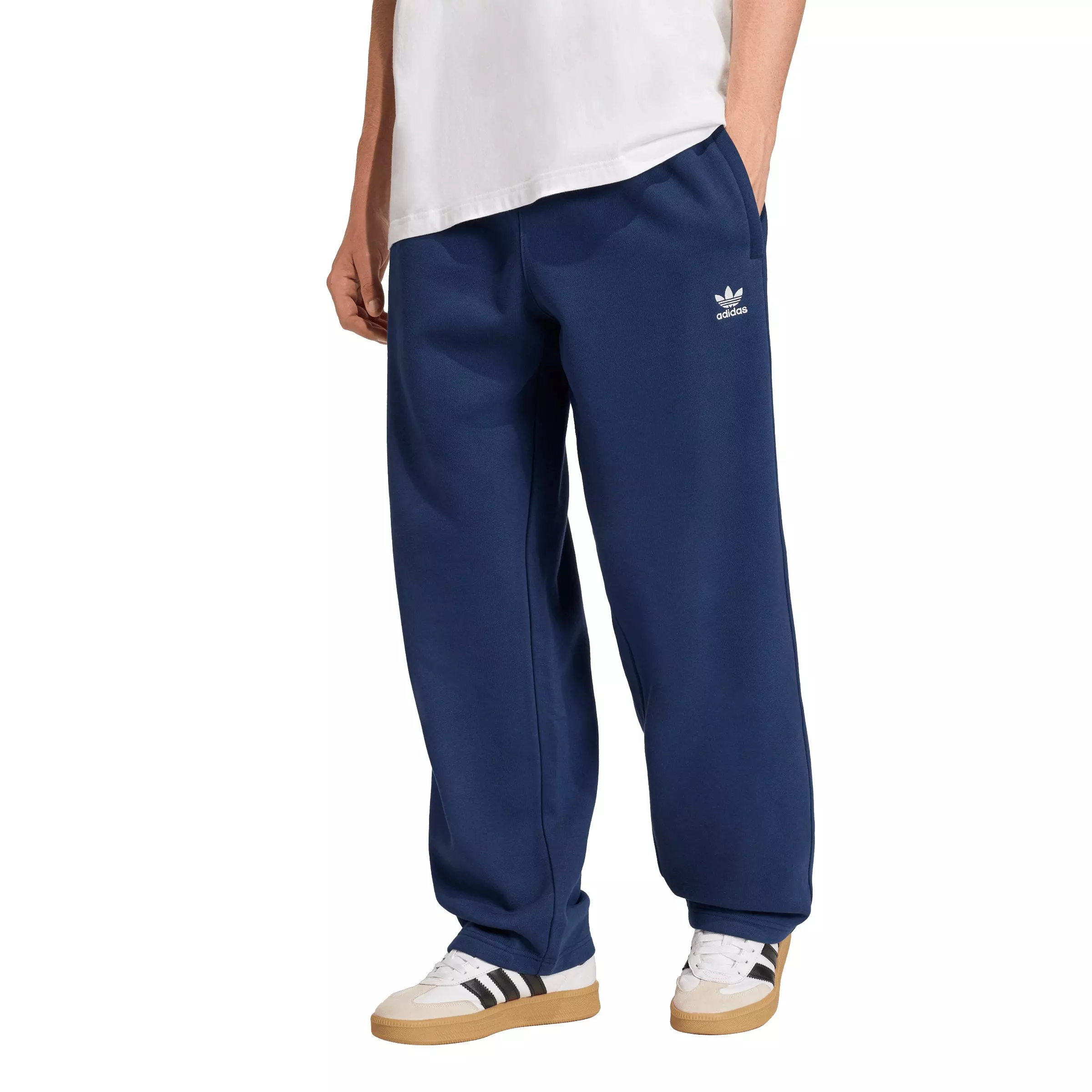 adidas Originals Men's Trefoil Essentials Open Hem Pants - Indigo - INDIGO
