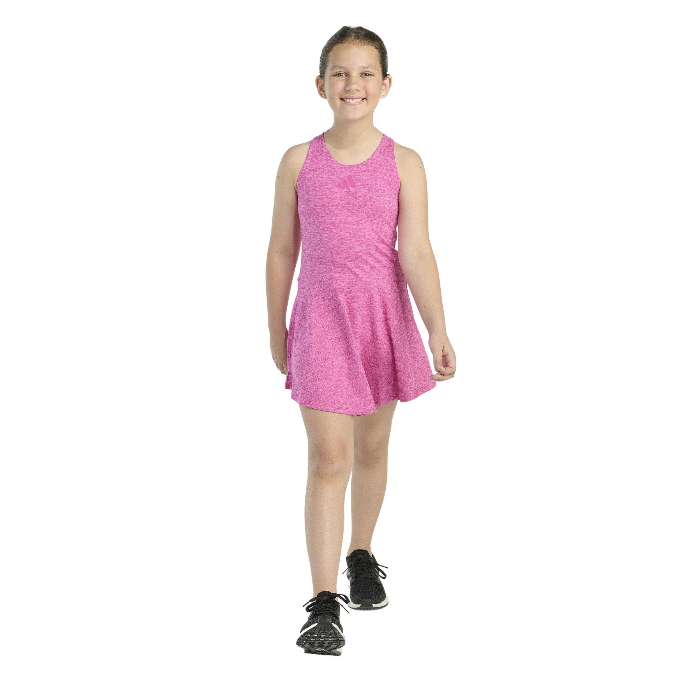 adidas Mélange Big Girls' Pink​ Flounce Dress