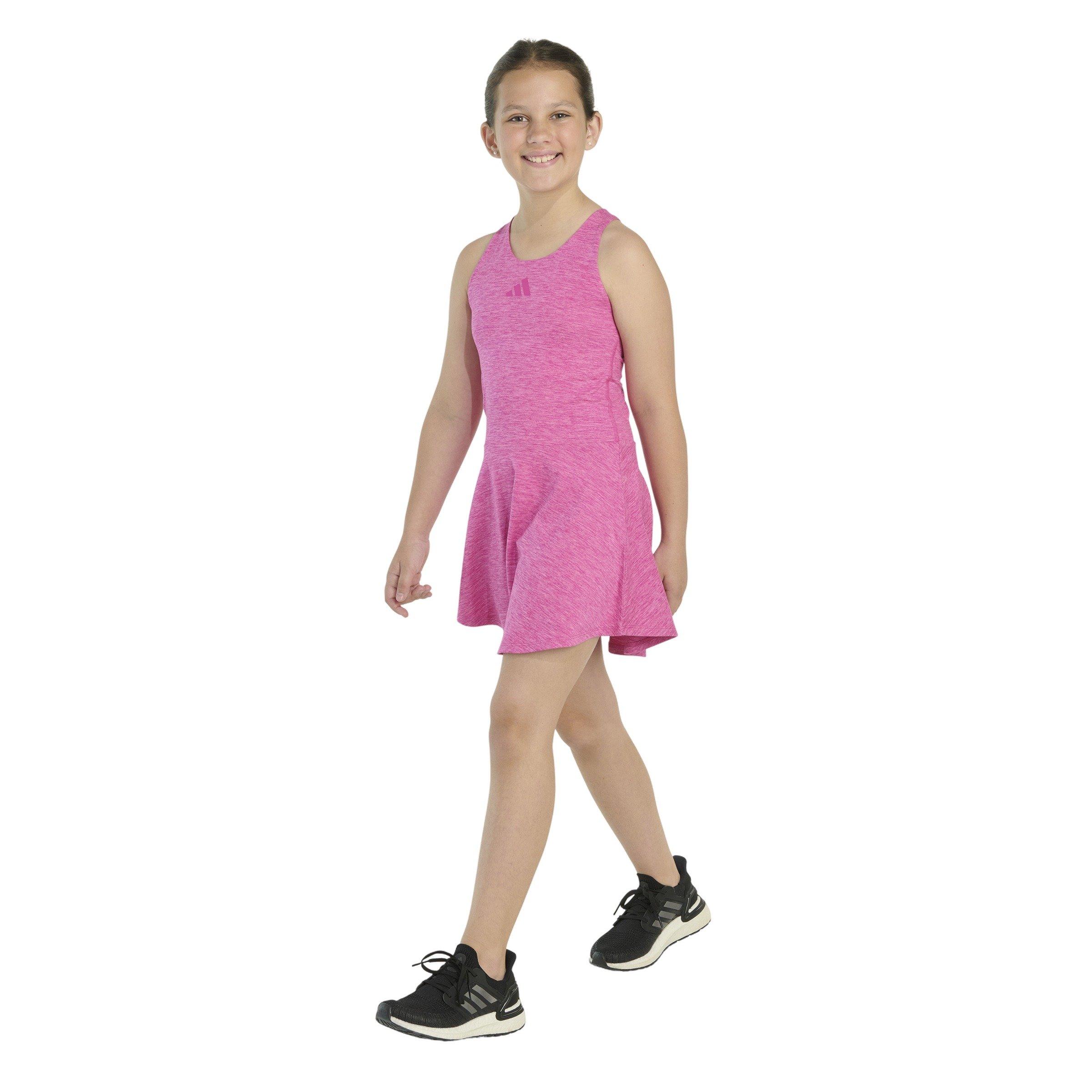 adidas Mélange Big Girls' Pink​ Flounce Dress