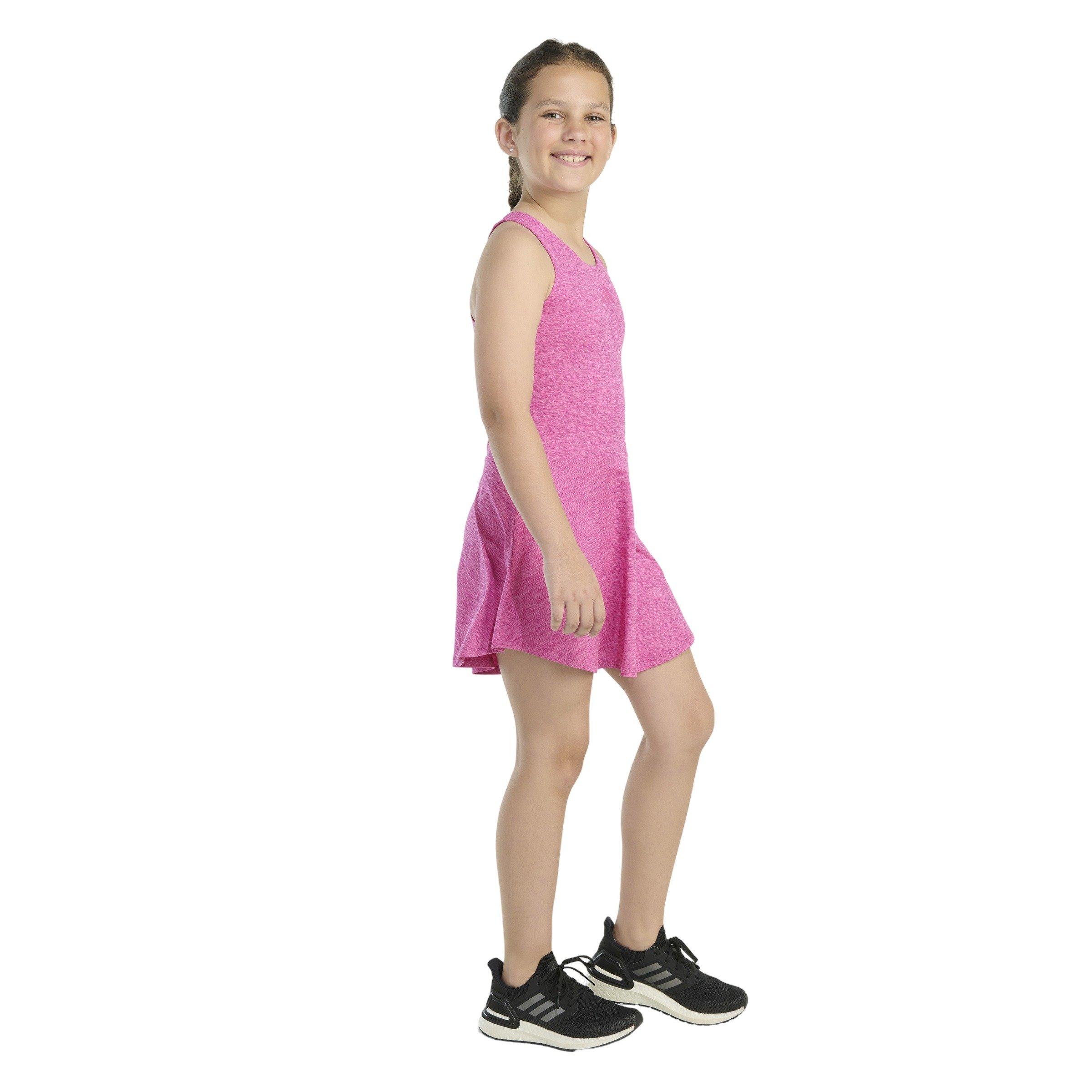 adidas Mélange Big Girls' Pink​ Flounce Dress