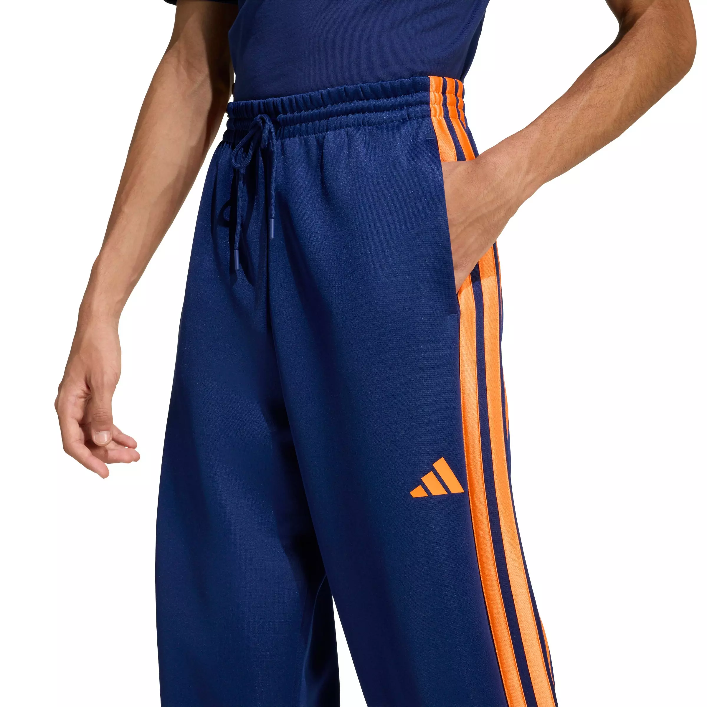 adidas Men's Stadium Track Pants -Blue/Orange - BLUE/ORANGE