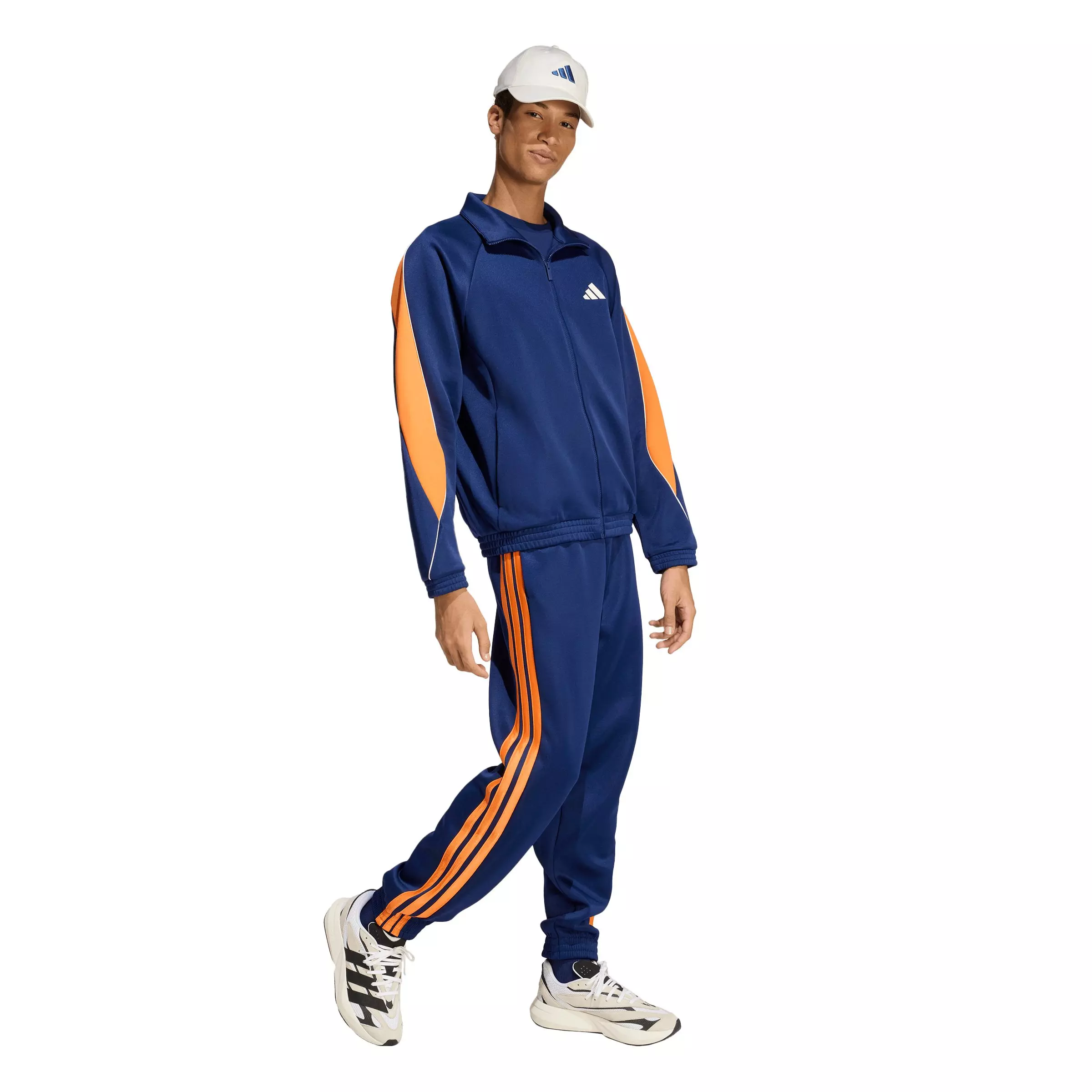 adidas Men's Stadium Track Pants - Blue/Orange - BLUE/ORANGE