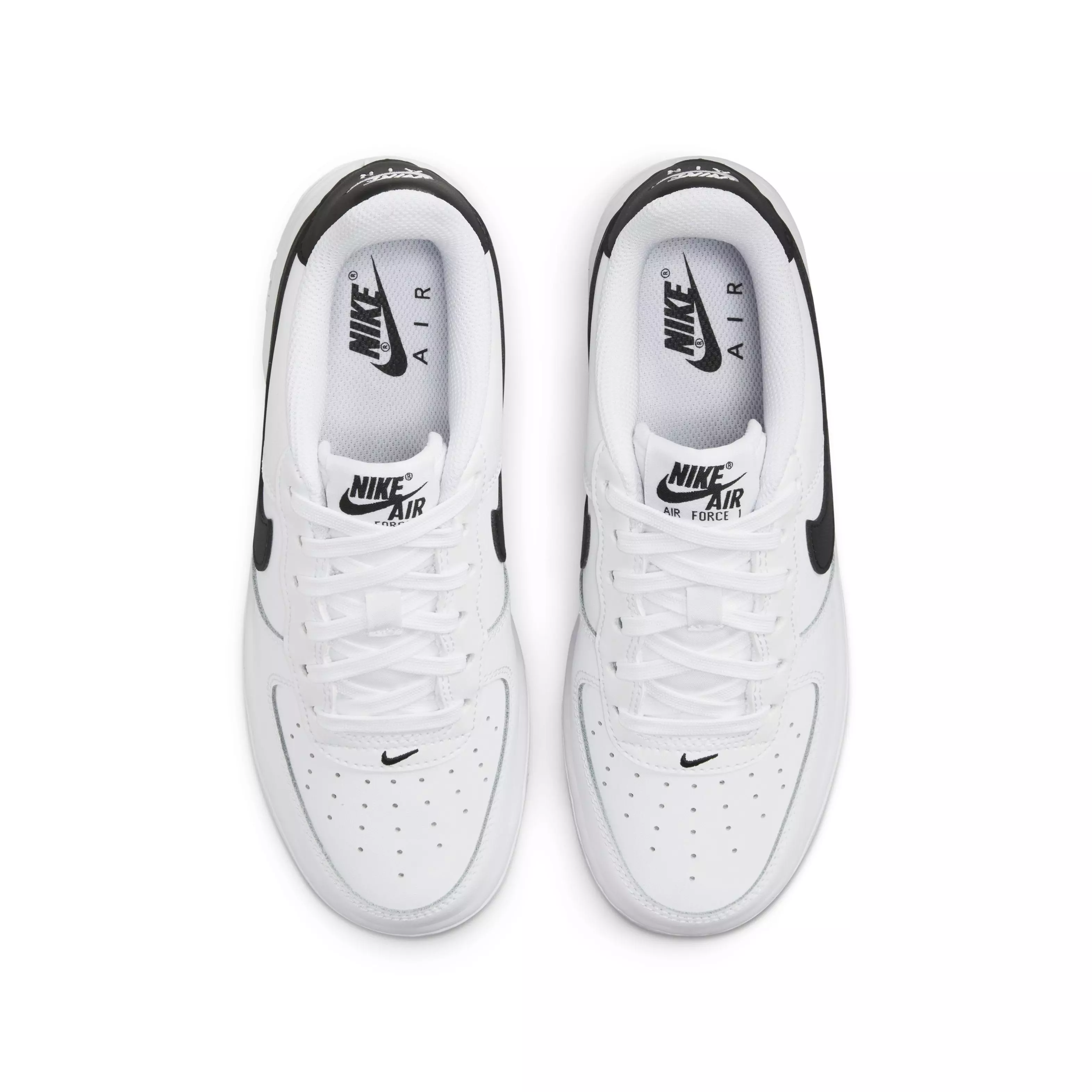 Nike Air Force 1 Low "White/Black" Grade School Boys' Shoe - WHITE/BLACK