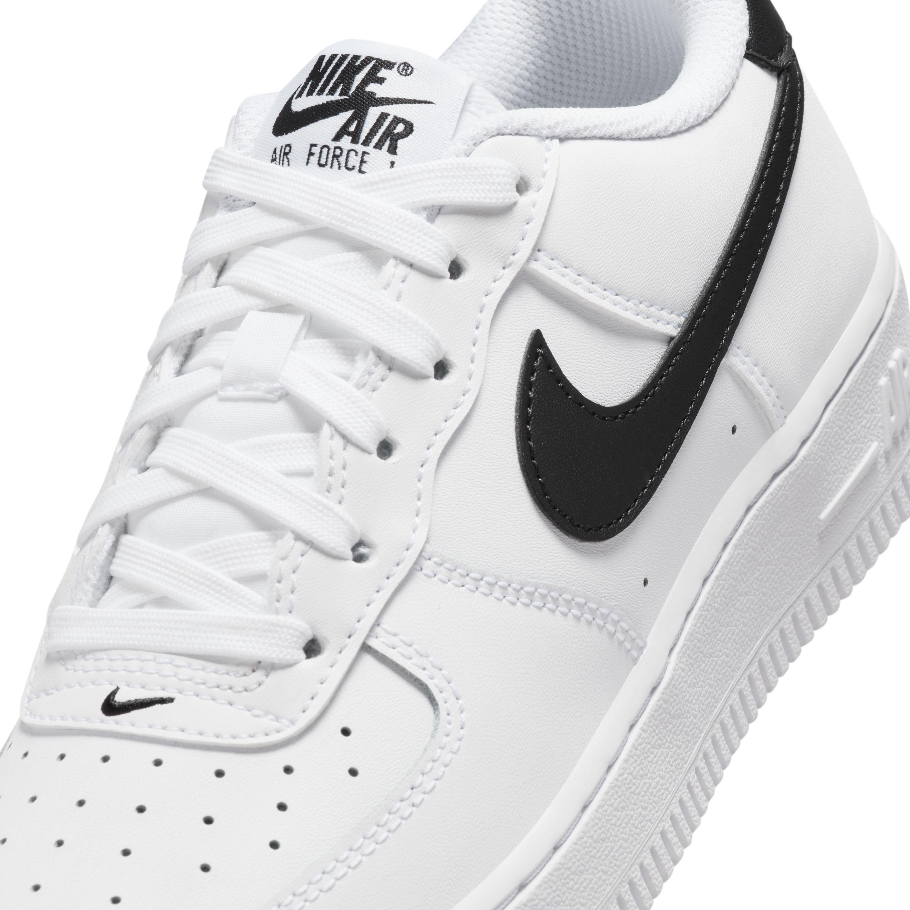 Nike Air Force 1 Low "White/Black" Grade School Boys' Shoe - WHITE/BLACK Thumbnail View 7