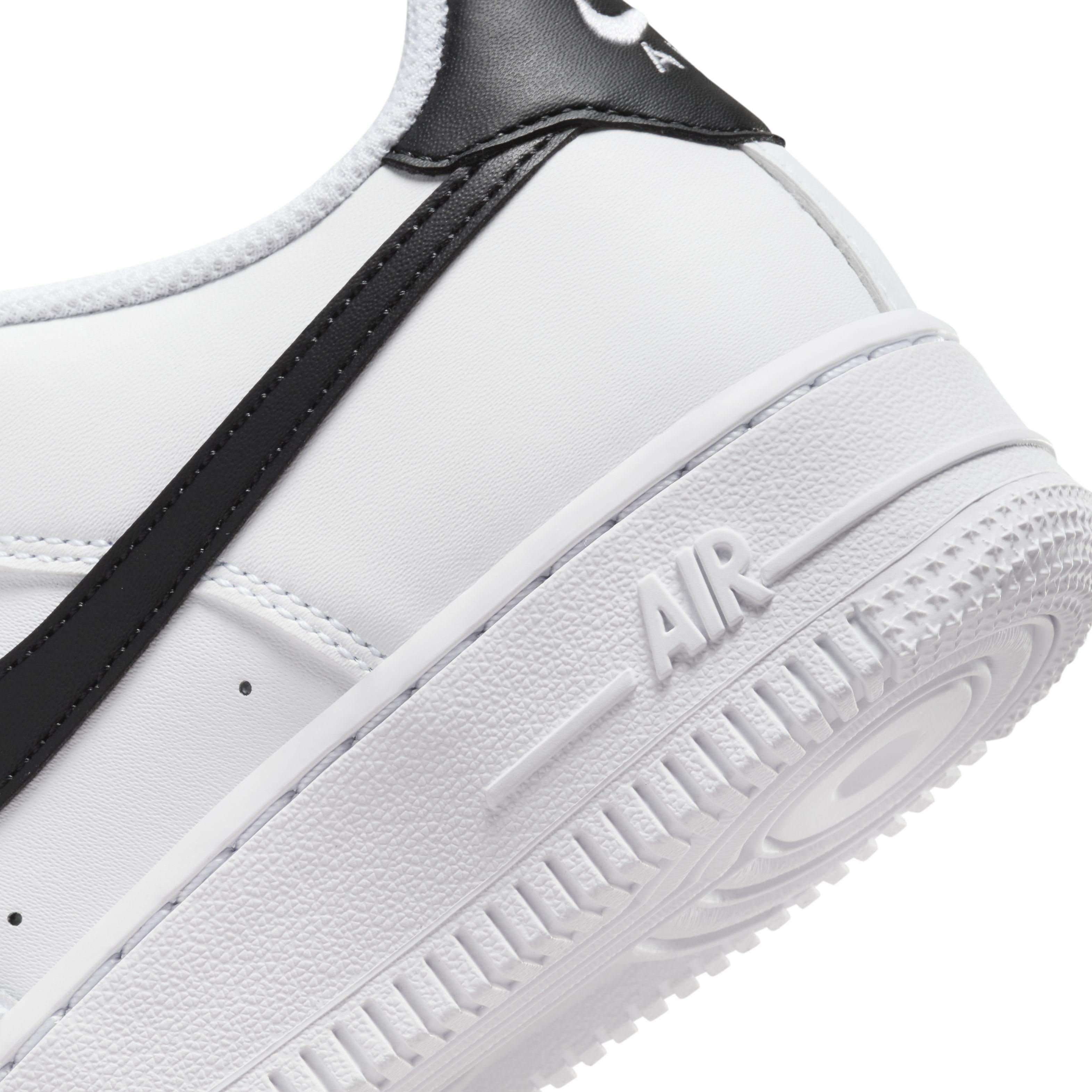 Nike Air Force 1 Low "White/Black" Grade School Boys' Shoe - WHITE/BLACK Thumbnail View 8
