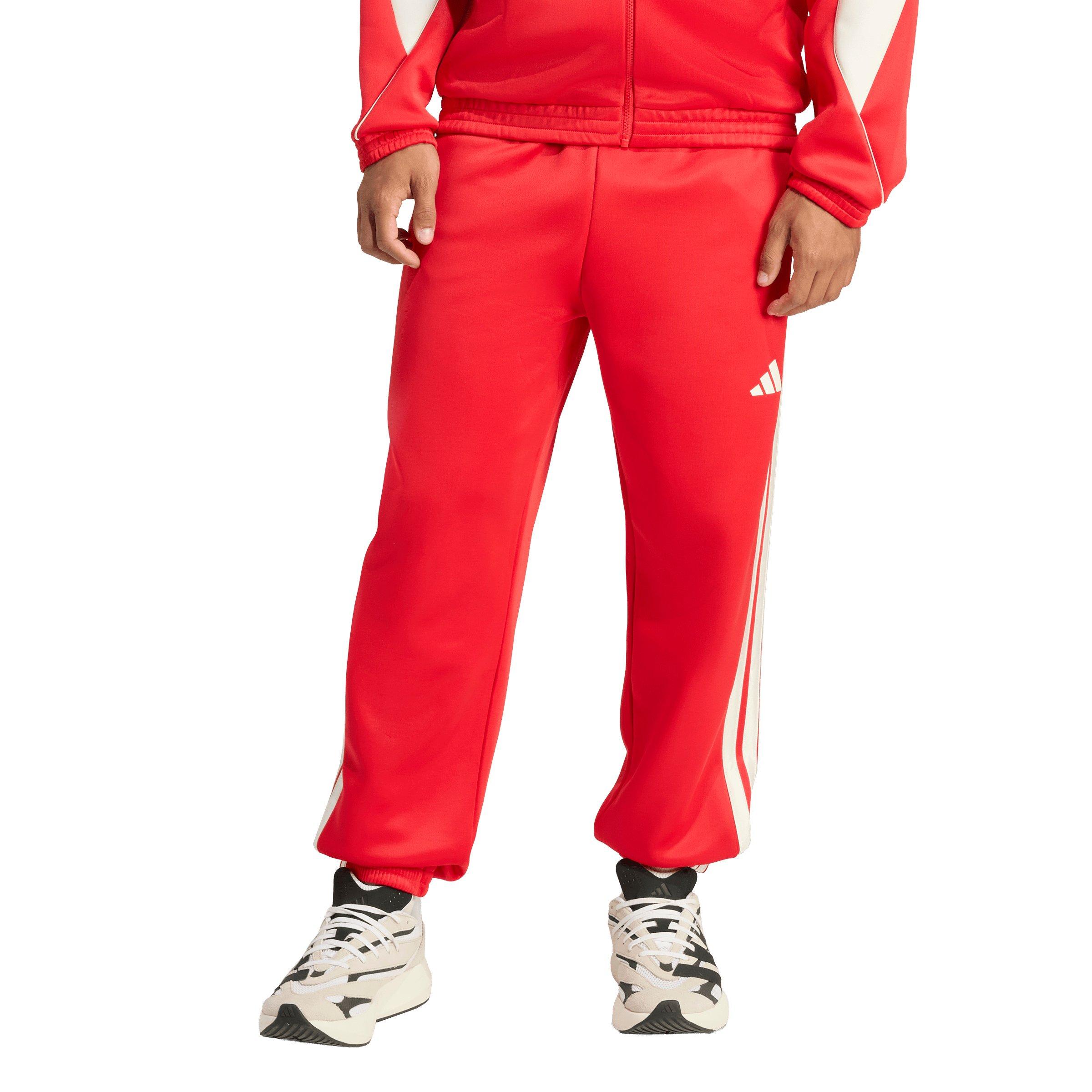adidas Men's Stadium Track Pants -Red/White - RED/WHITE Thumbnail View 1