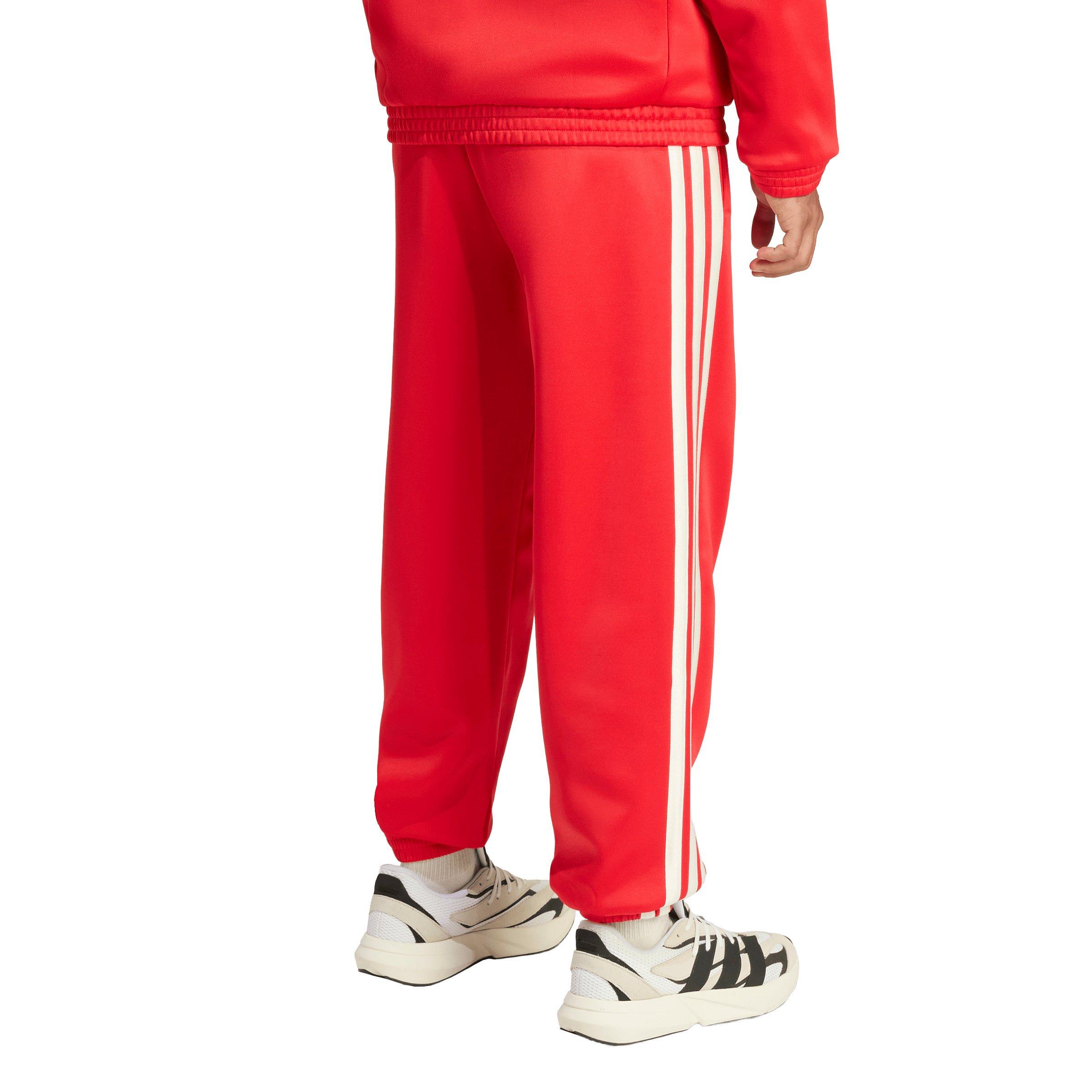 adidas Men's Stadium Track Pants -Red/White - RED/WHITE Thumbnail View 2