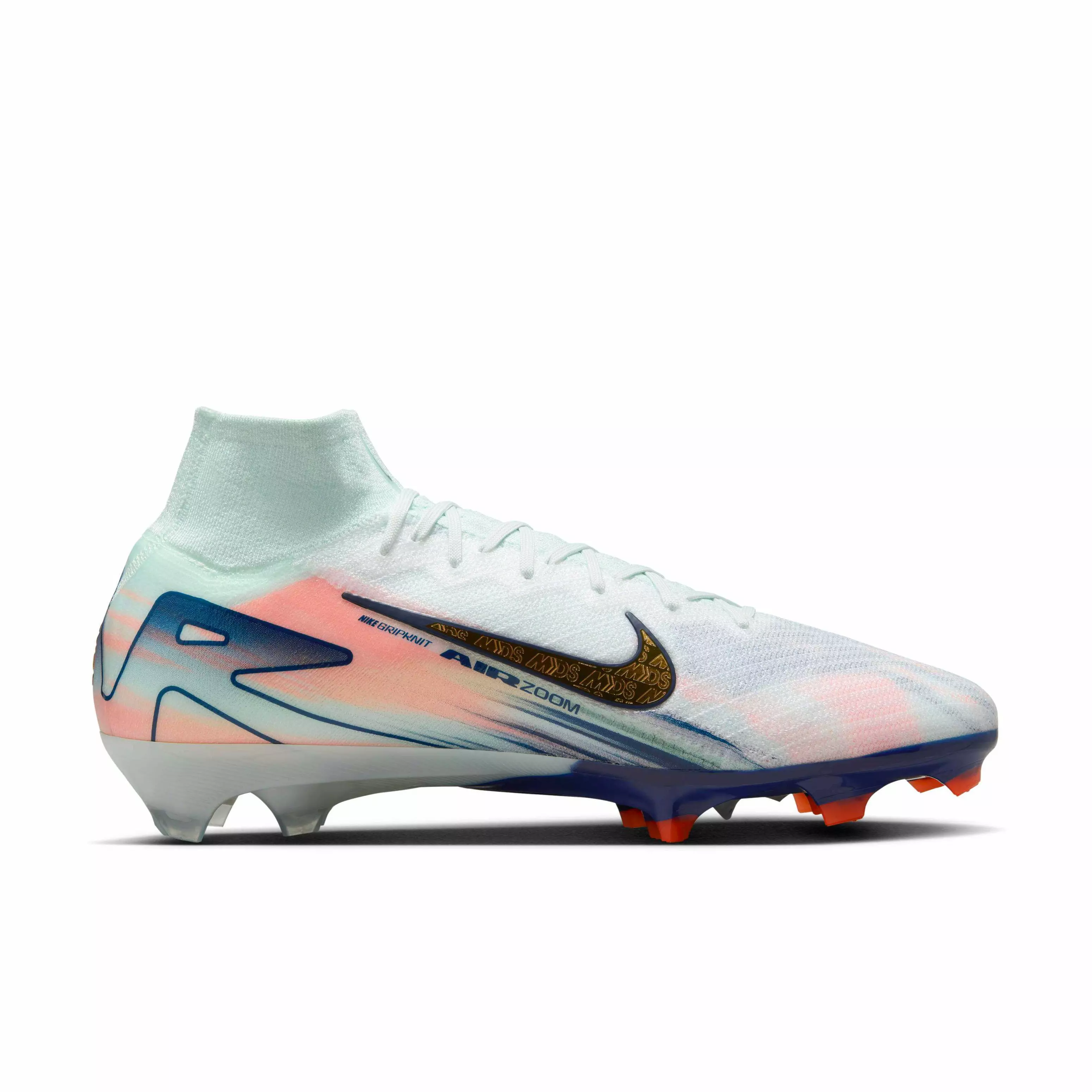 Nike Mercurial Superfly 10 Elite FG "Barely Green/Crimson Pulse/Metallic Gold Coin" Men's Soccer Cleat - GREEN/CRIMSON/GOLD