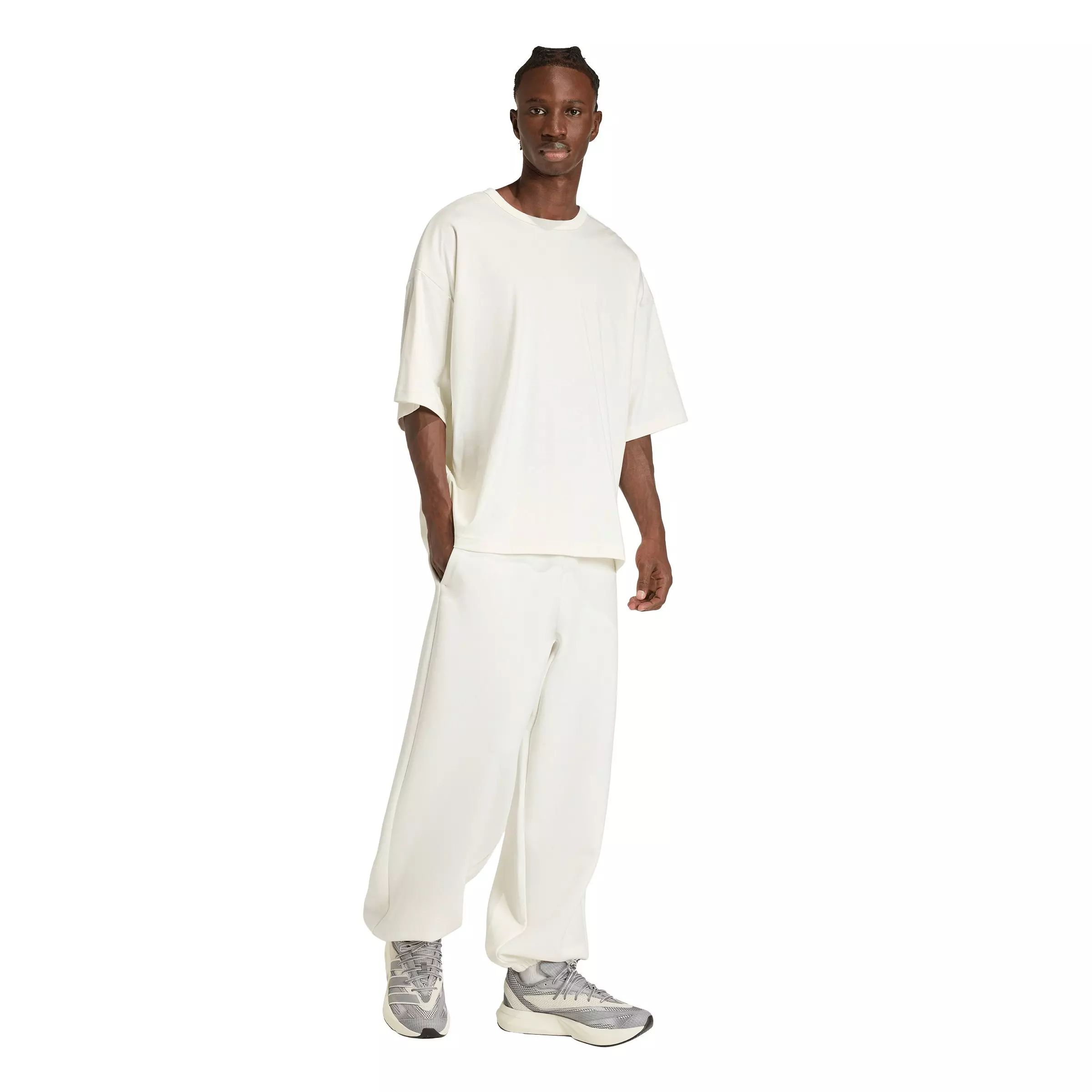 adidas Men's Soft Lux Pants - Off White - OFF-WHITE