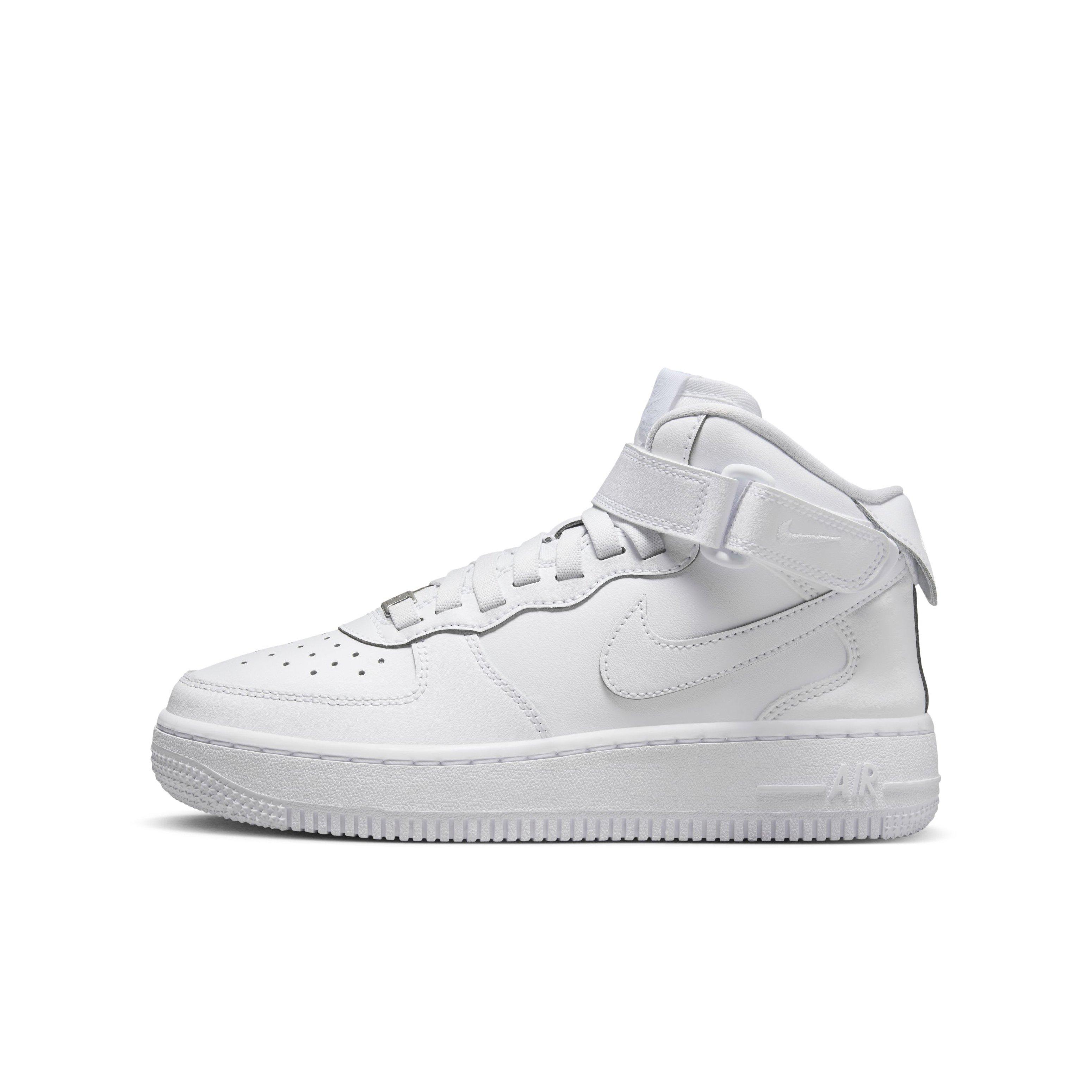 Nike Air Force 1 Mid EasyOn Grade School Boys' "White/White/White" Shoe