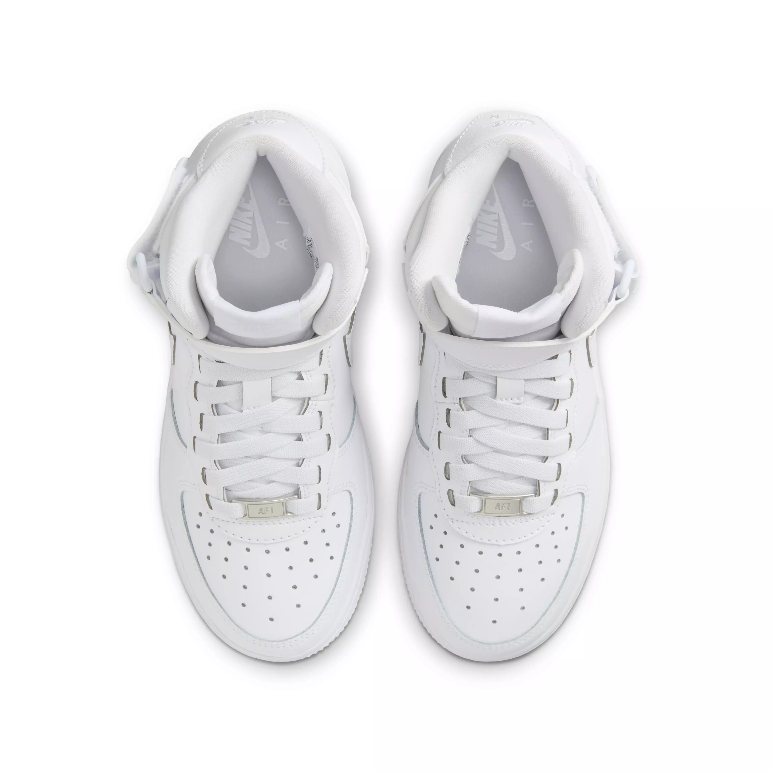 Nike Air Force 1 Mid EasyOn "White/White/White" Grade School Boys' Shoe - WHITE/WHITE/WHITE