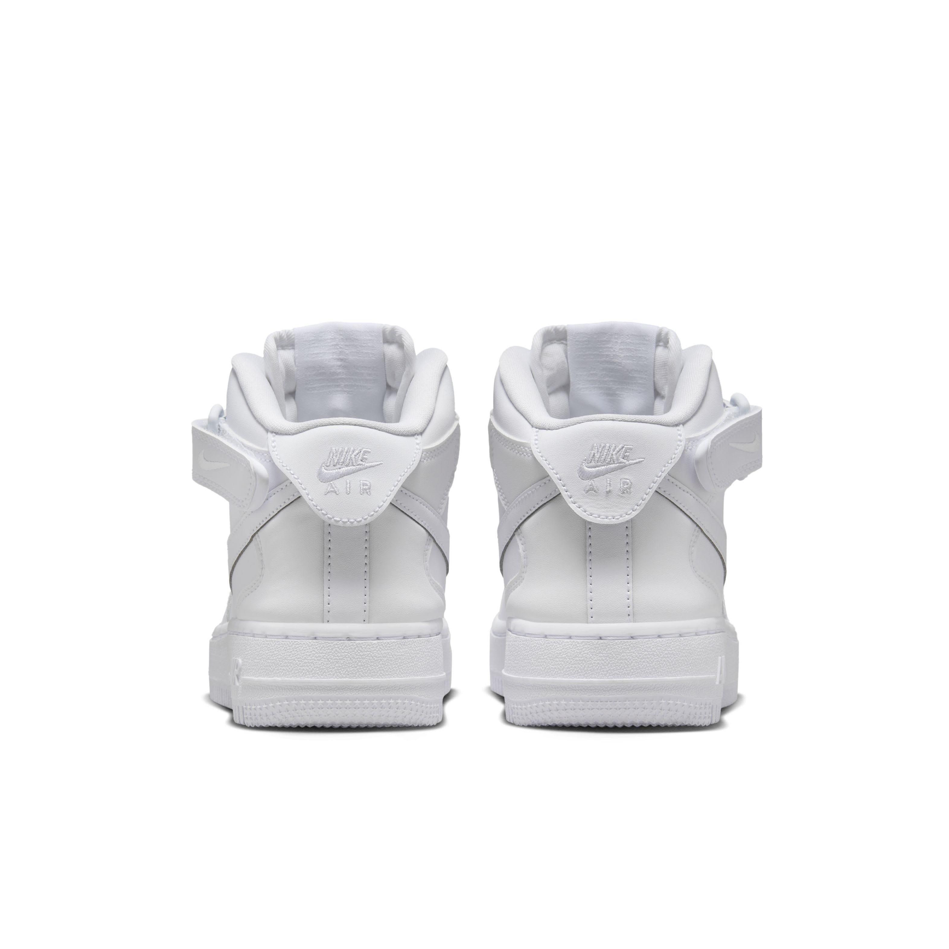 Nike Air Force 1 Mid EasyOn Grade School Boys' "White/White/White" Shoe