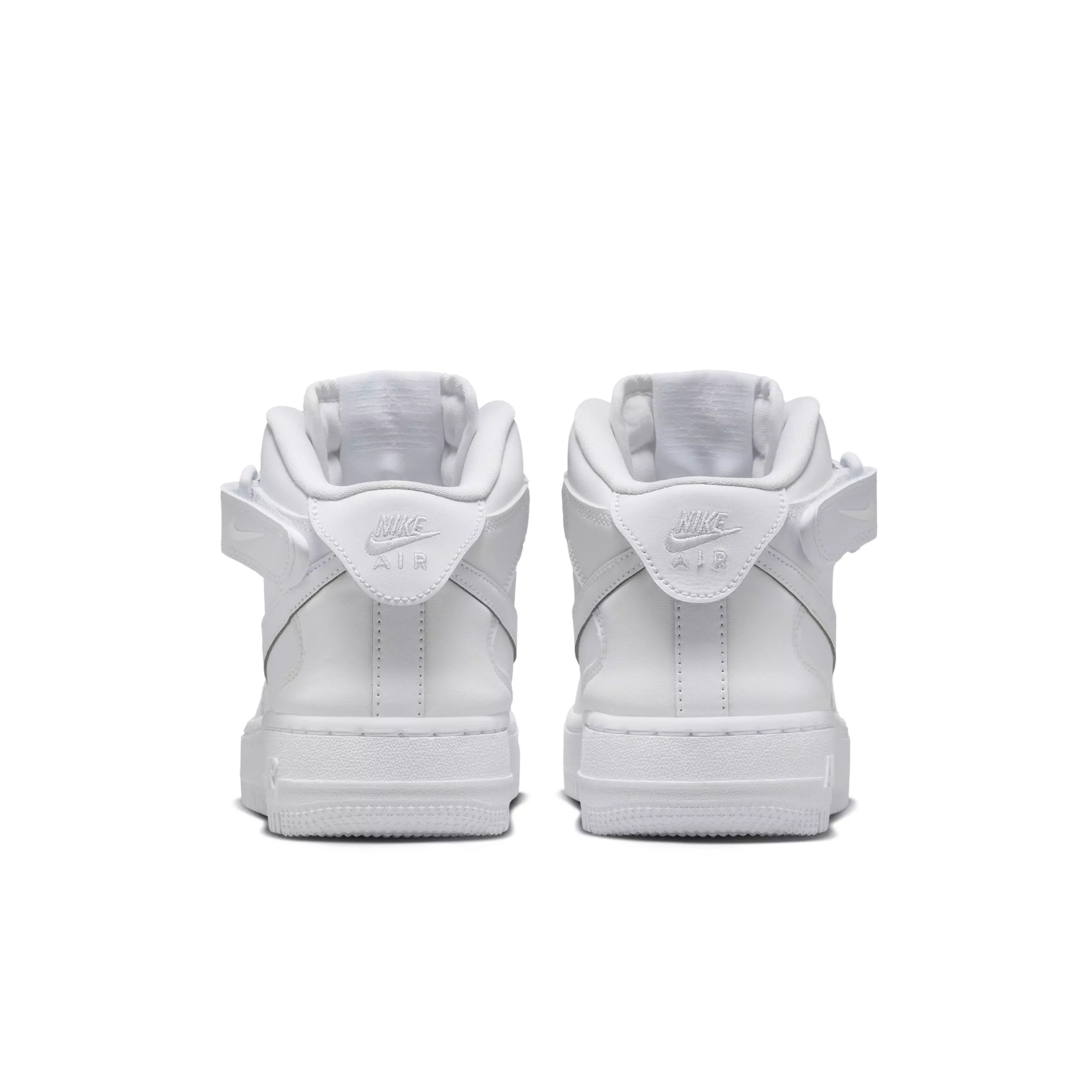 Nike Air Force 1 Mid EasyOn "White/White/White" Grade School Boys' Shoe - WHITE/WHITE/WHITE