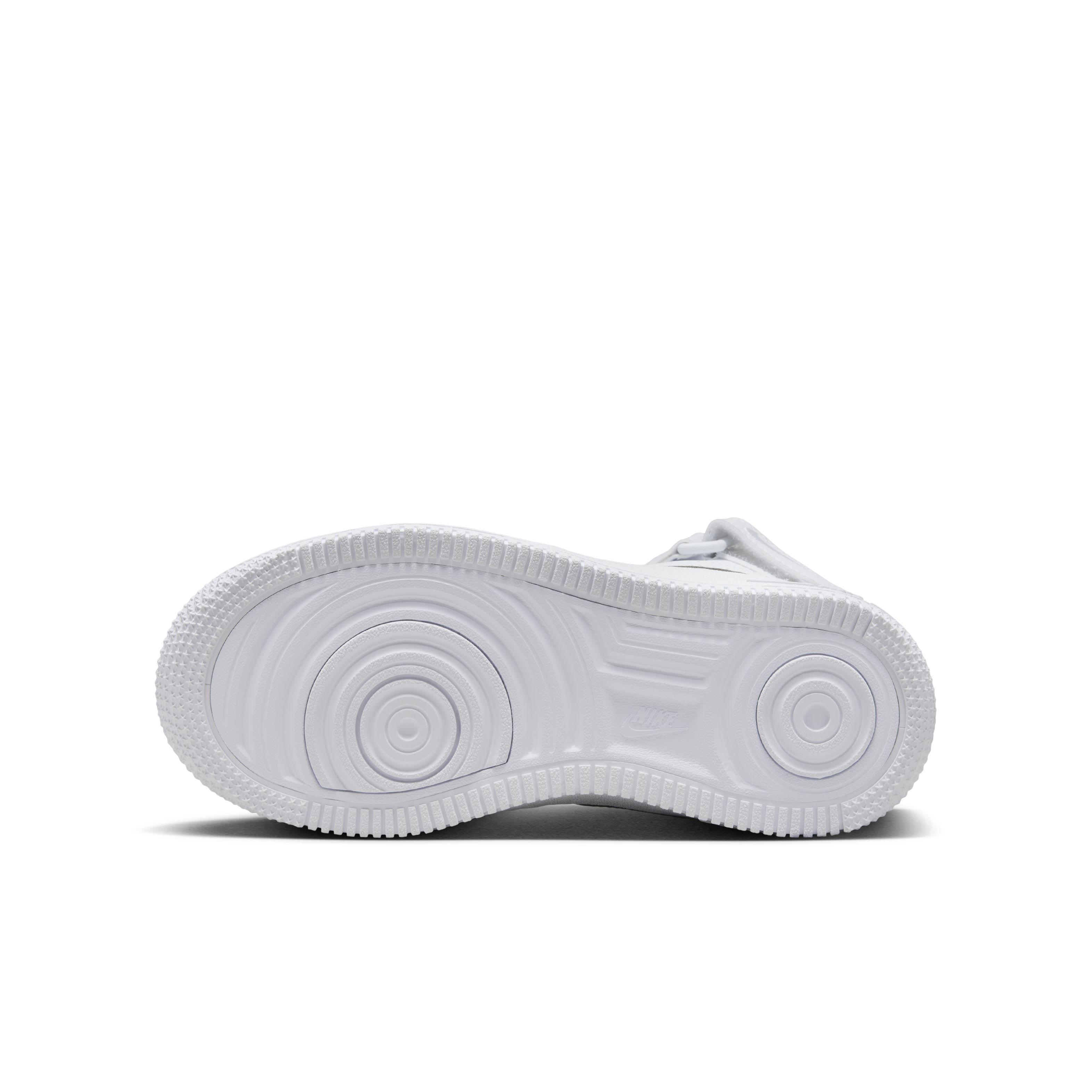 Nike Air Force 1 Mid EasyOn Grade School Boys' "White/White/White" Shoe