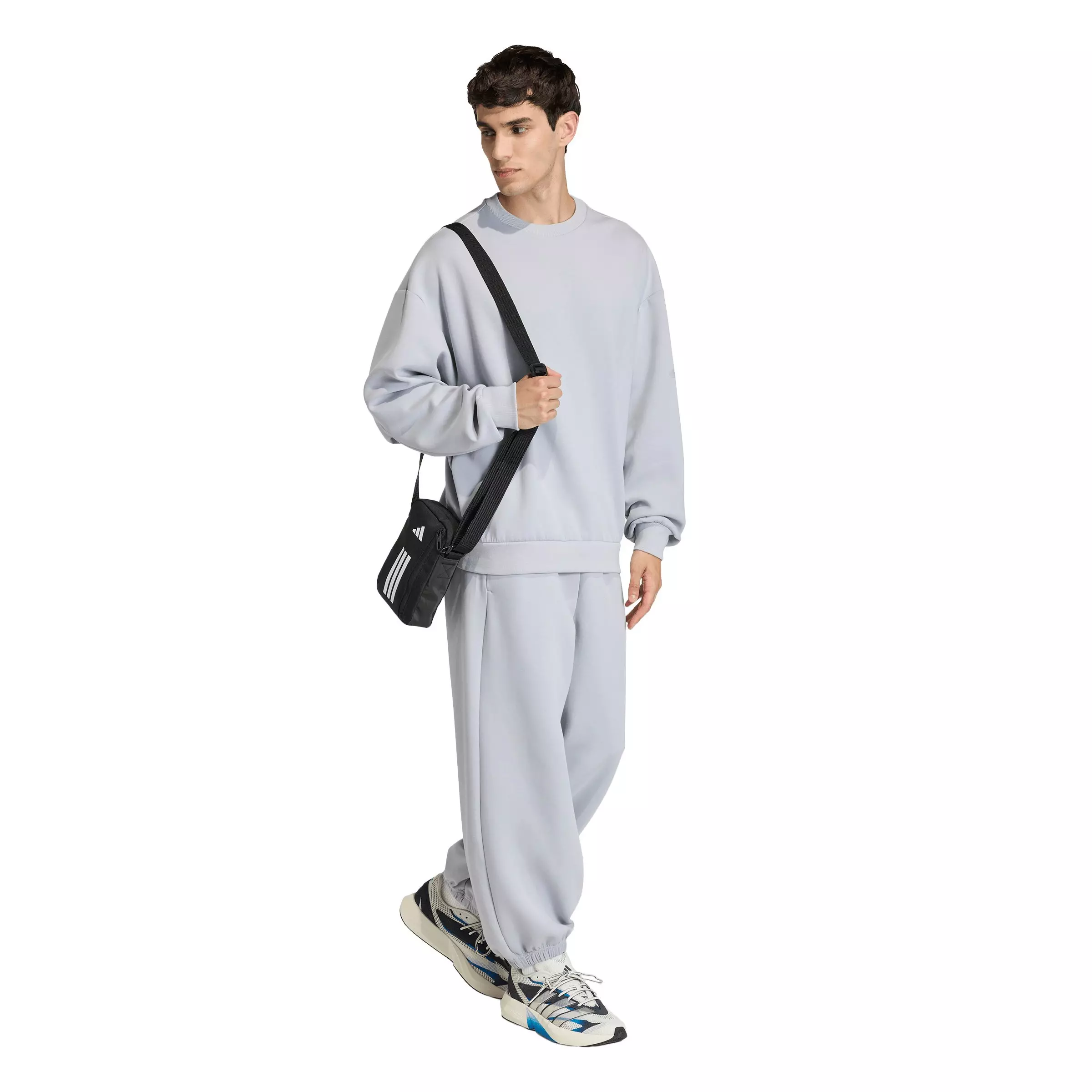 adidas Men's Soft Lux Pants -Silver - SILVER