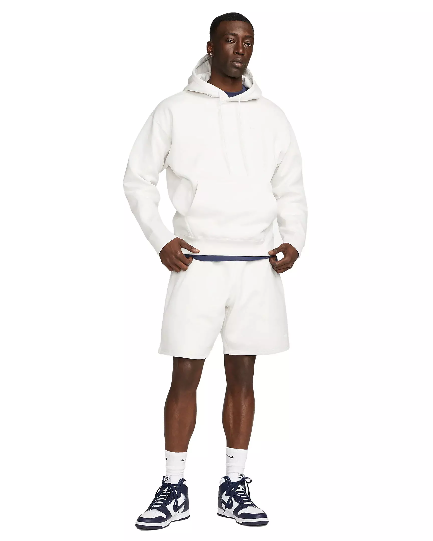 Nike Men's Solo Swoosh Fleece Pullover Hoodie - GREY