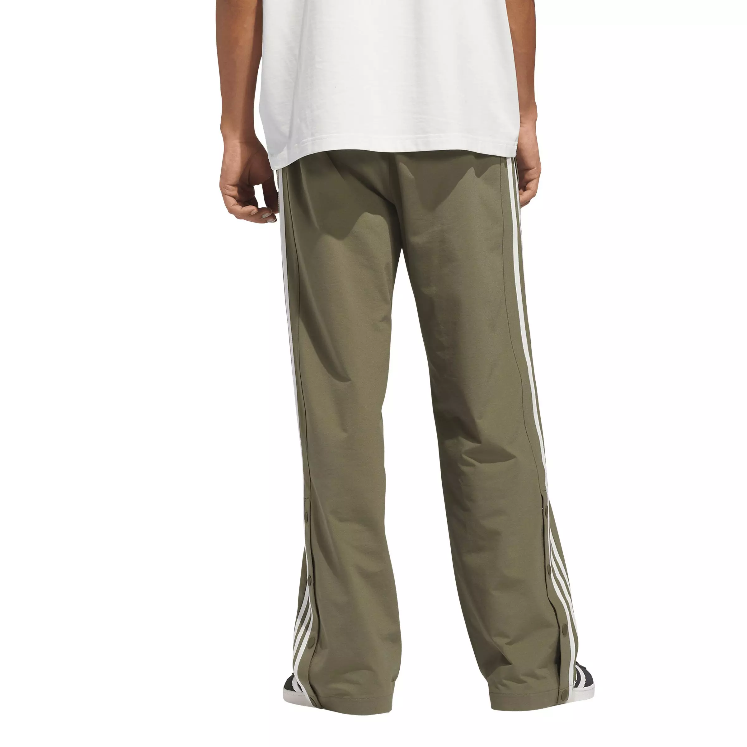 adidas Originals Adult Basketball Snap Pant - Olive - OLIVE