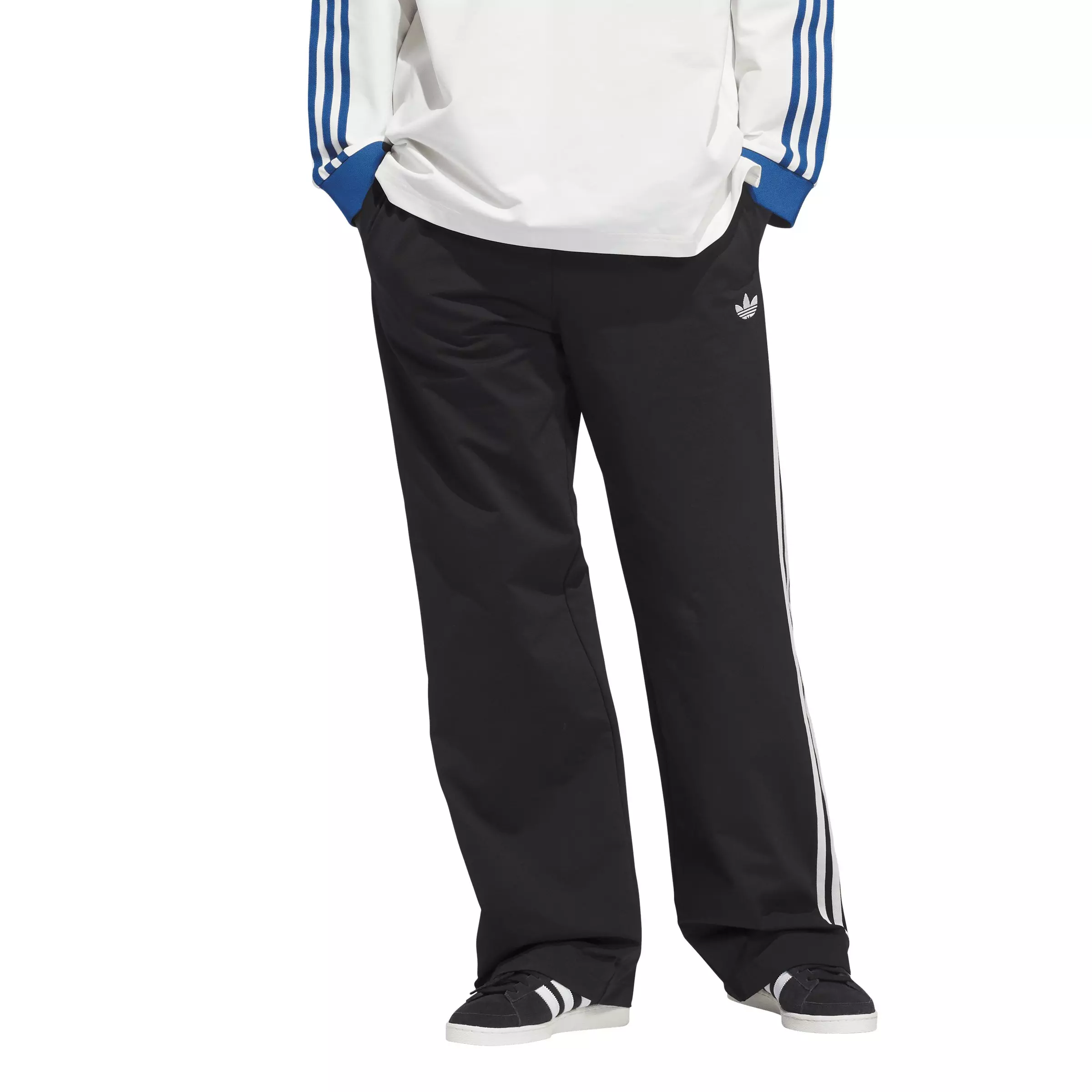 adidas Originals Adult Basketball Snap Pant - Black - BLACK