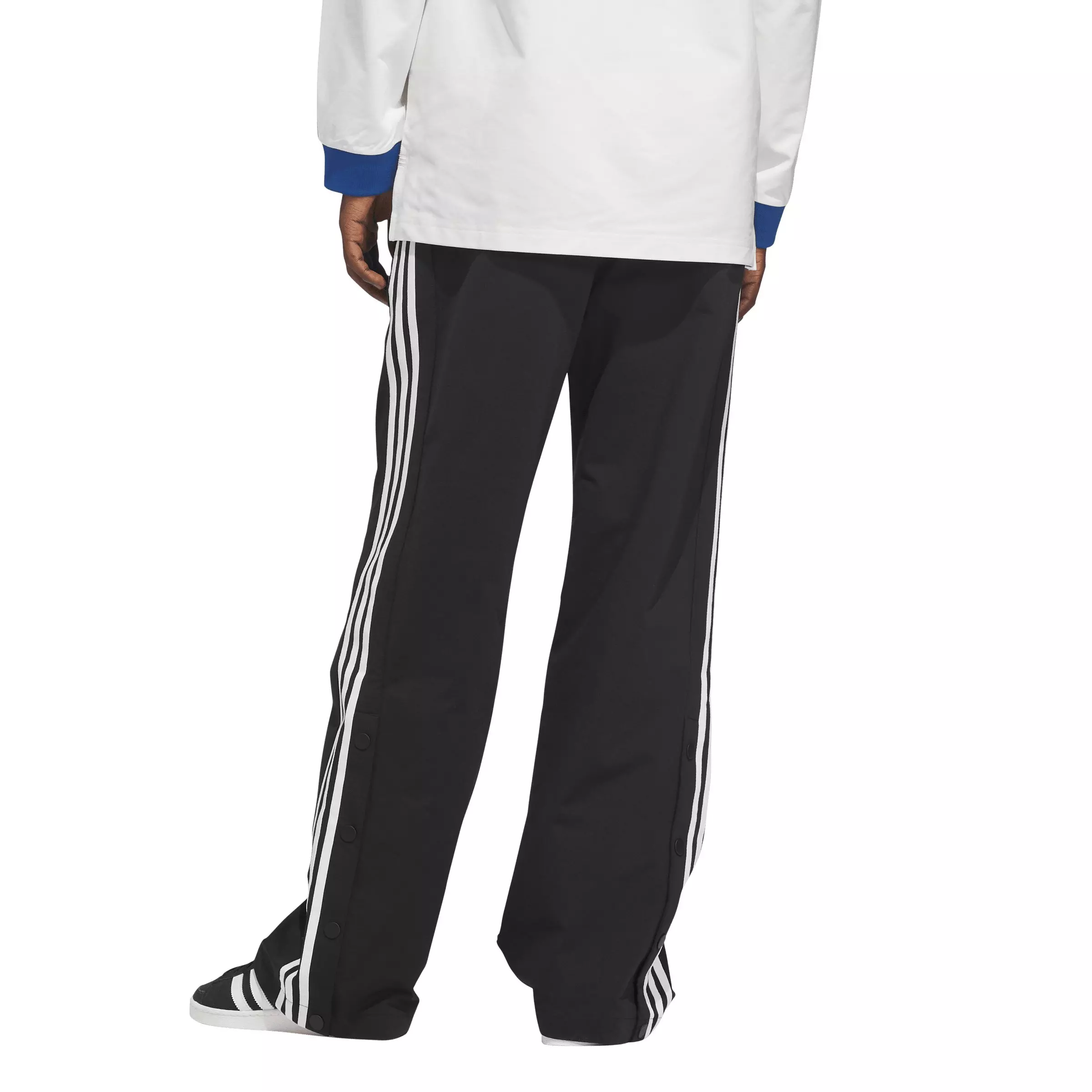 adidas Originals Adult Basketball Snap Pant - Black - BLACK
