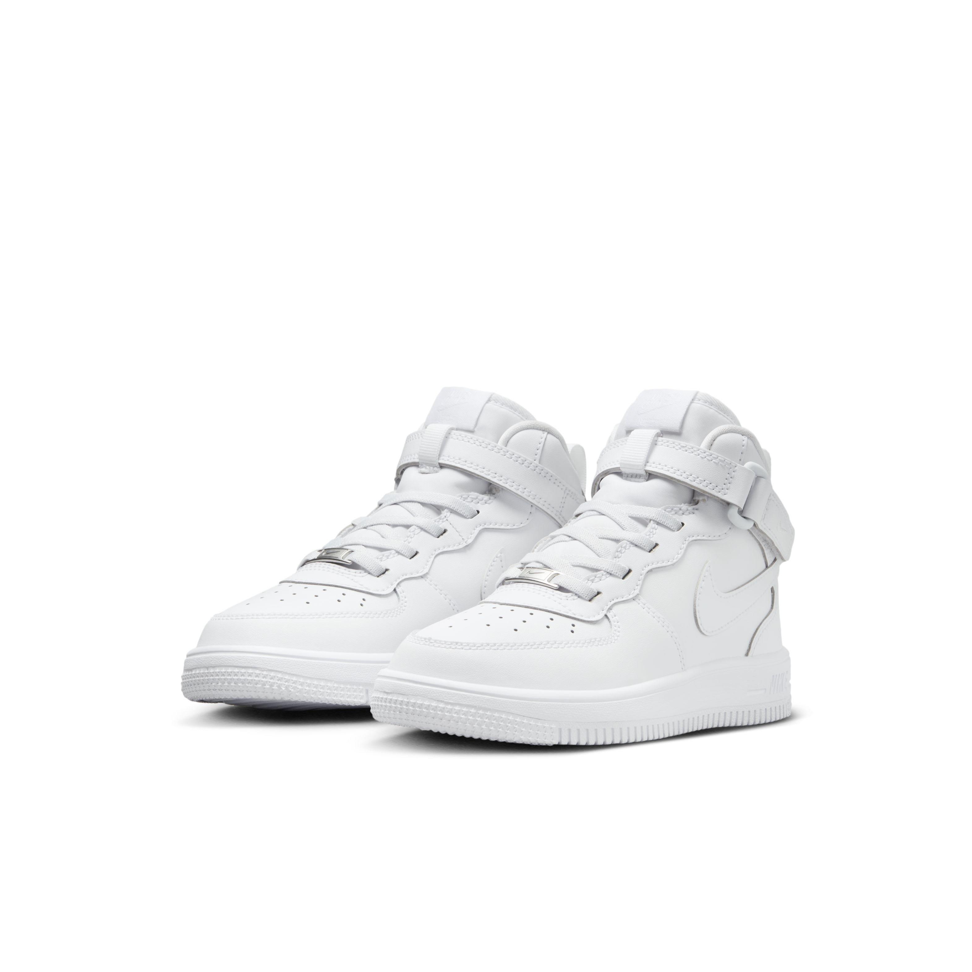 Nike Force 1 Mid EasyOn Preschool Kids' "White" Shoe