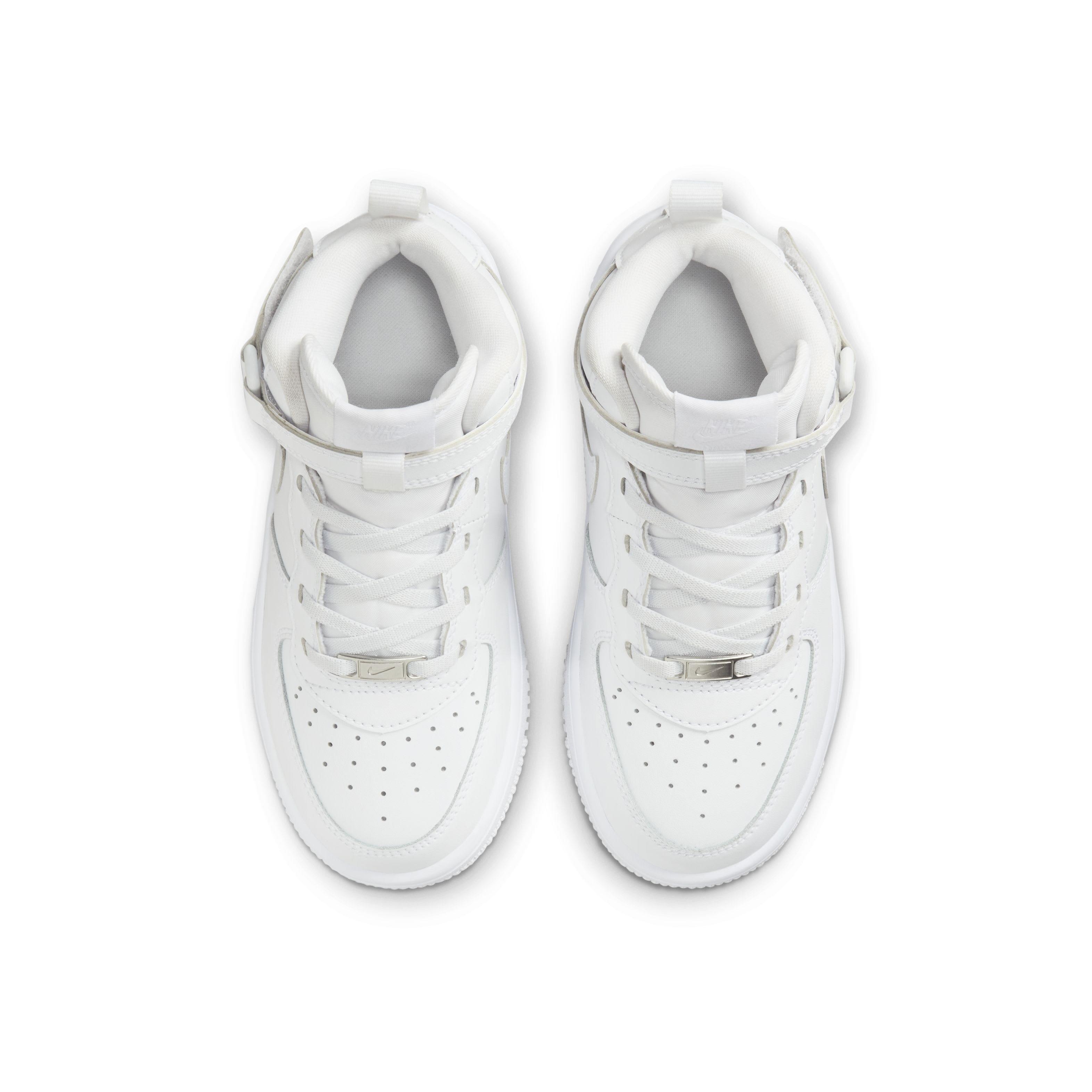 Nike Force 1 Mid EasyOn Preschool Kids' "White" Shoe