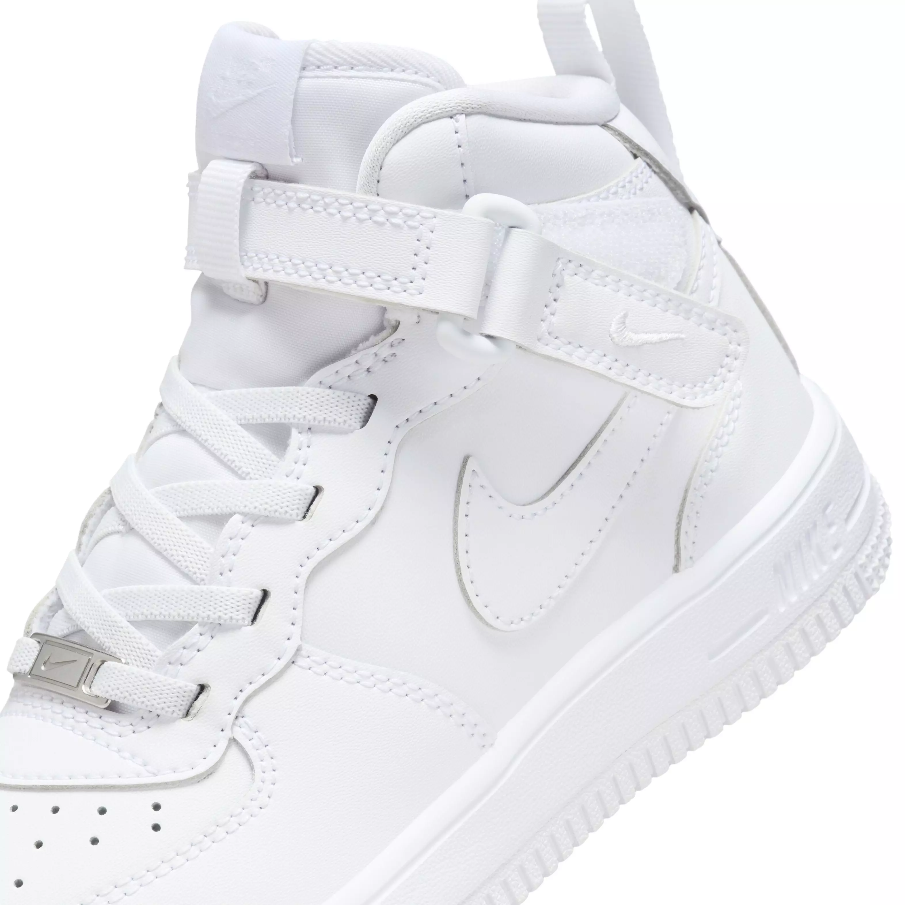 Nike Force 1 Mid EasyOn "White" Preschool Kids' Shoe - WHITE
