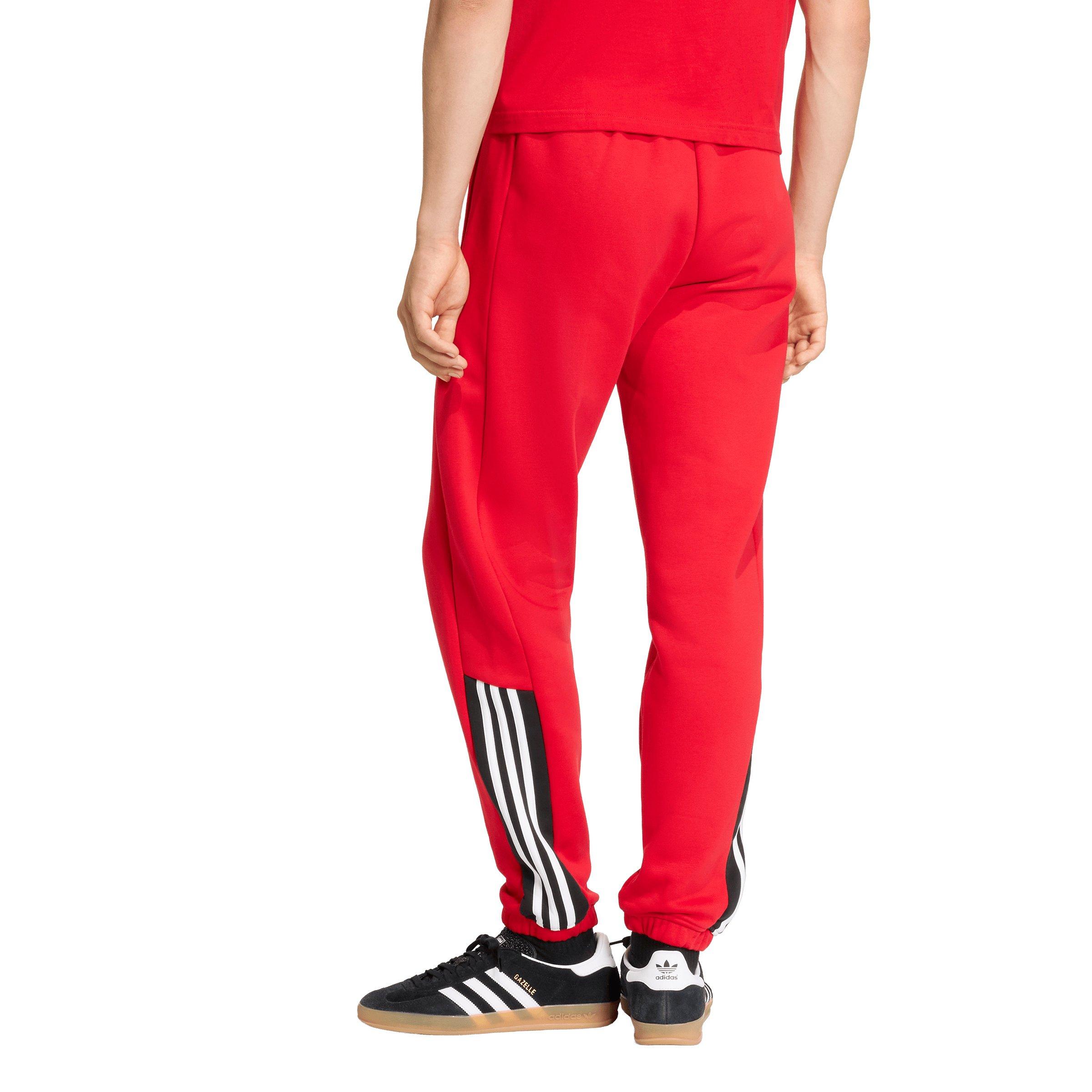 adidas Originals Men's Half Stripes Sweatpants - Red - RED Thumbnail View 2