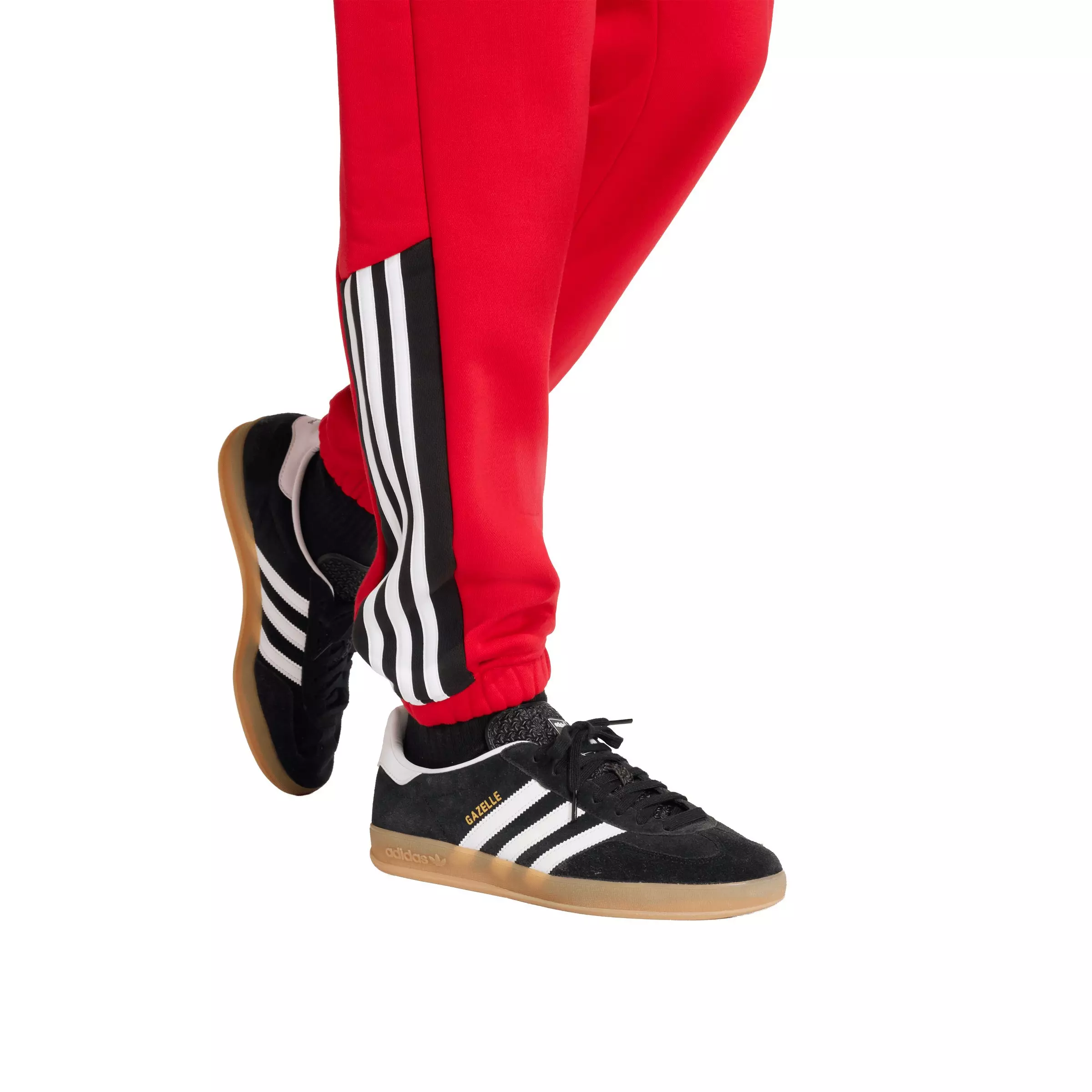 adidas Originals Men's Half Stripes Sweatpants - Red - RED