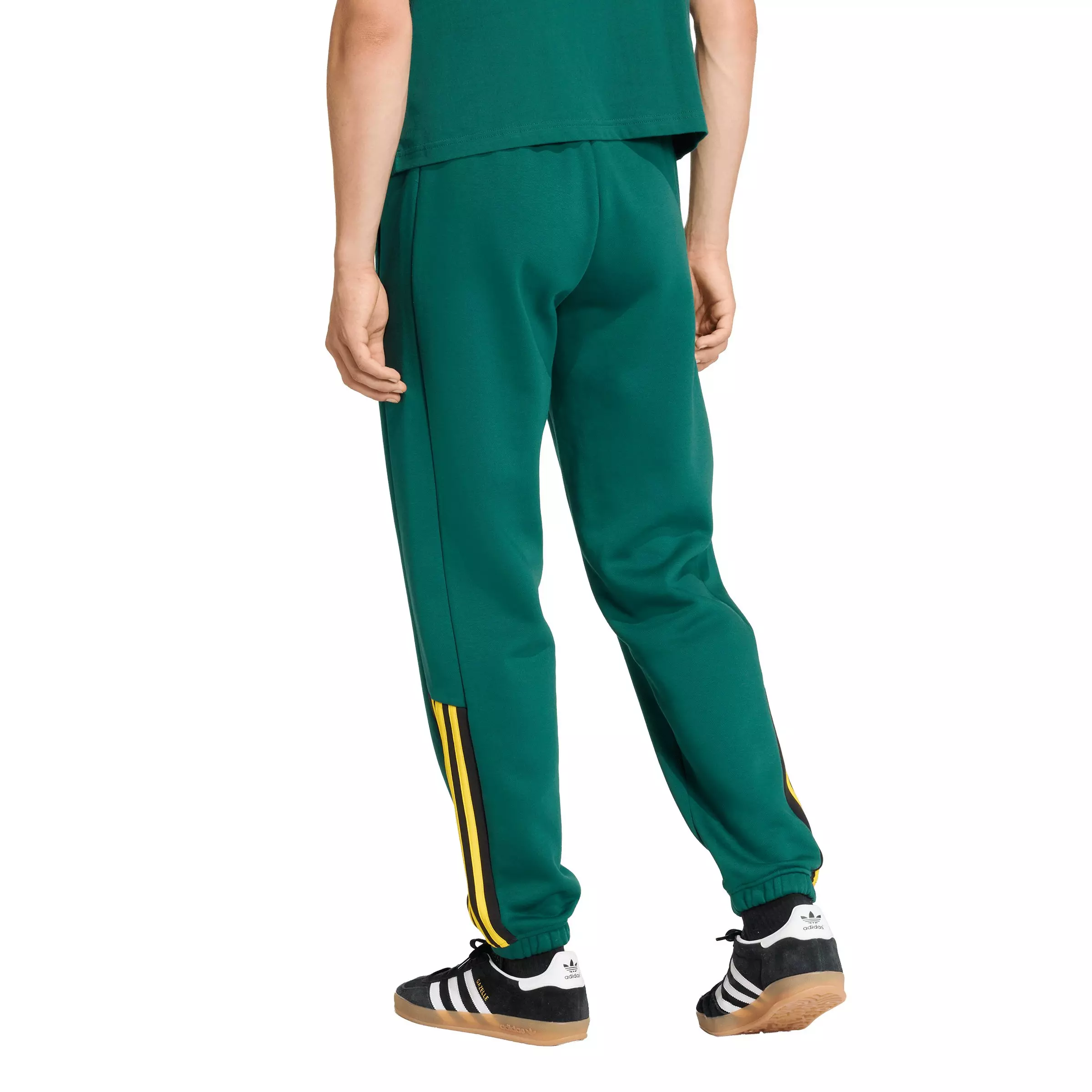 adidas Originals Men's Half Stripes Sweatpants -Green - GREEN