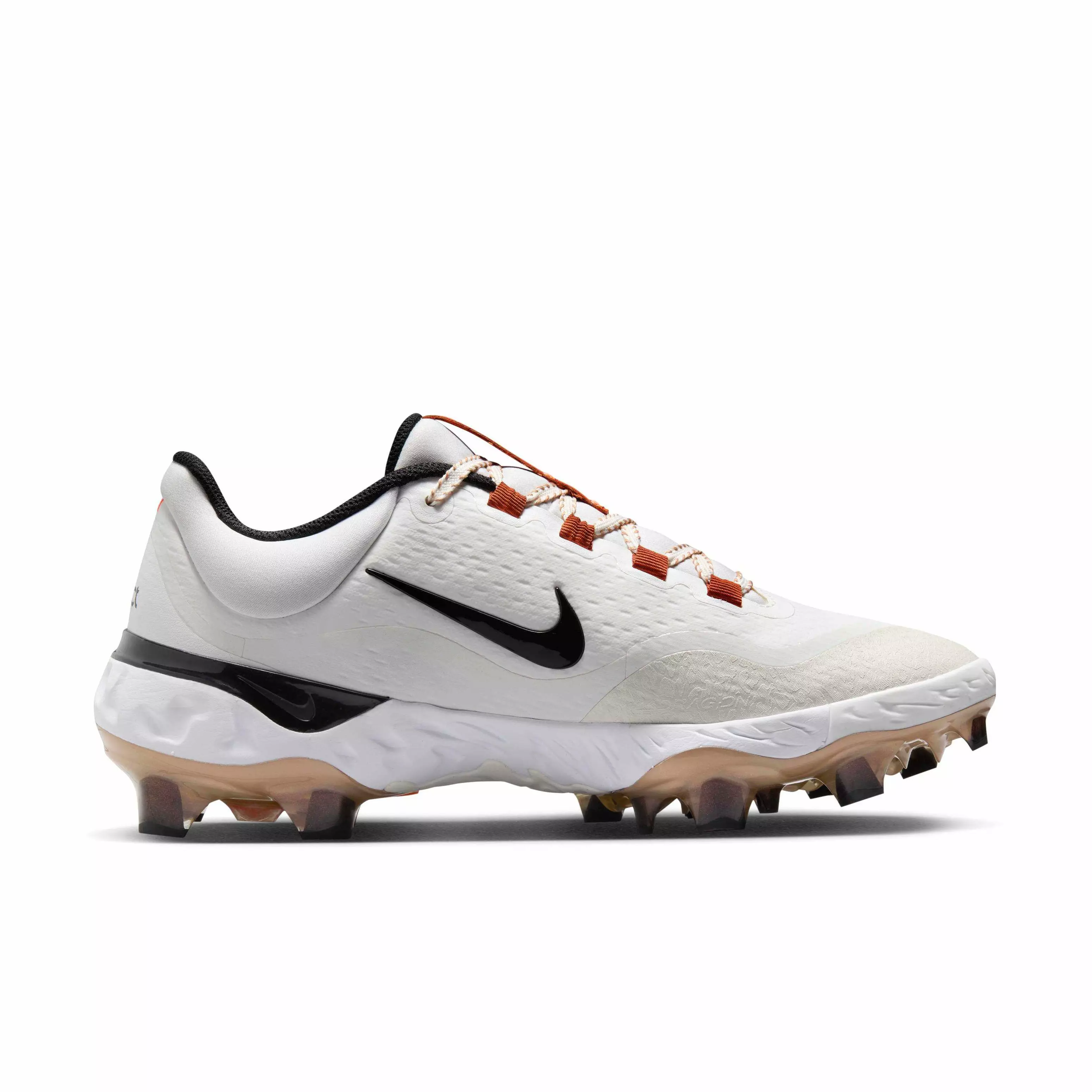 Nike Alpha Huarache Elite 4 Low MCS "White/Phantom/Dark Russet/Royal Pulse" Men's Baseball Cleat - WHITE/PHANTOM/DK RUSSET/ROYAL