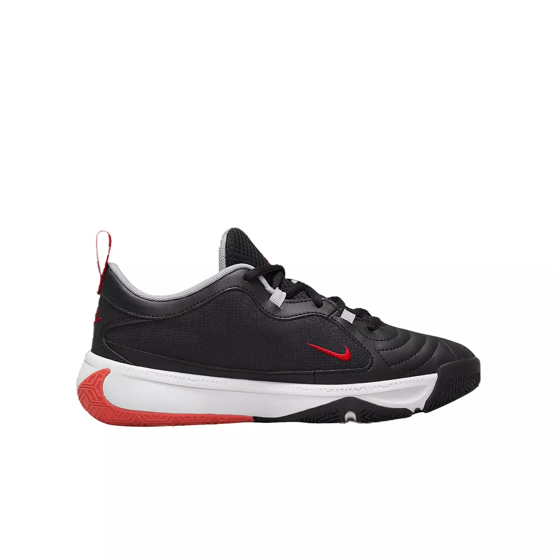 Nike Freak 5 "Black/Pure Platinum/Wolf Grey/University Red" Grade School Boys' Basketball Shoe - BLACK/PLATINUM/GREY/RED