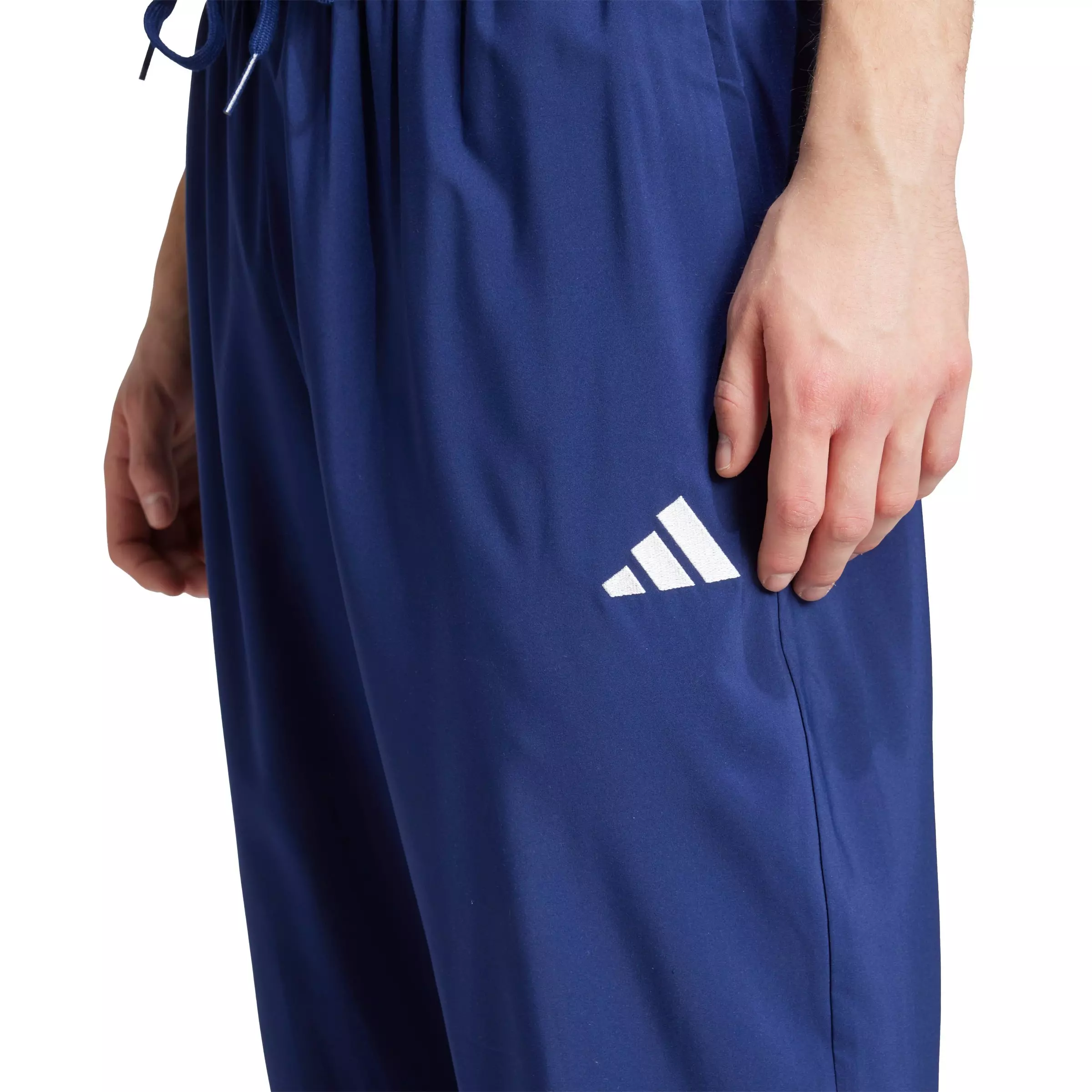 adidas Men's Essentials Small Logo Stanford Tracksuit Bottoms - Blue/White - BLUE/WHITE