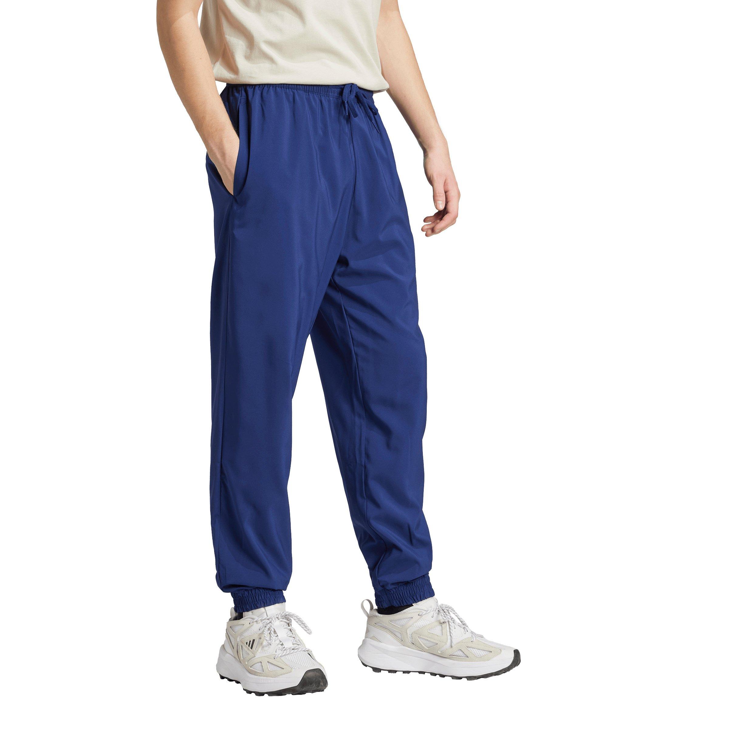 adidas Men's Essentials Small Logo Stanford Tracksuit Bottoms - Blue/White - BLUE/WHITE Thumbnail View 5